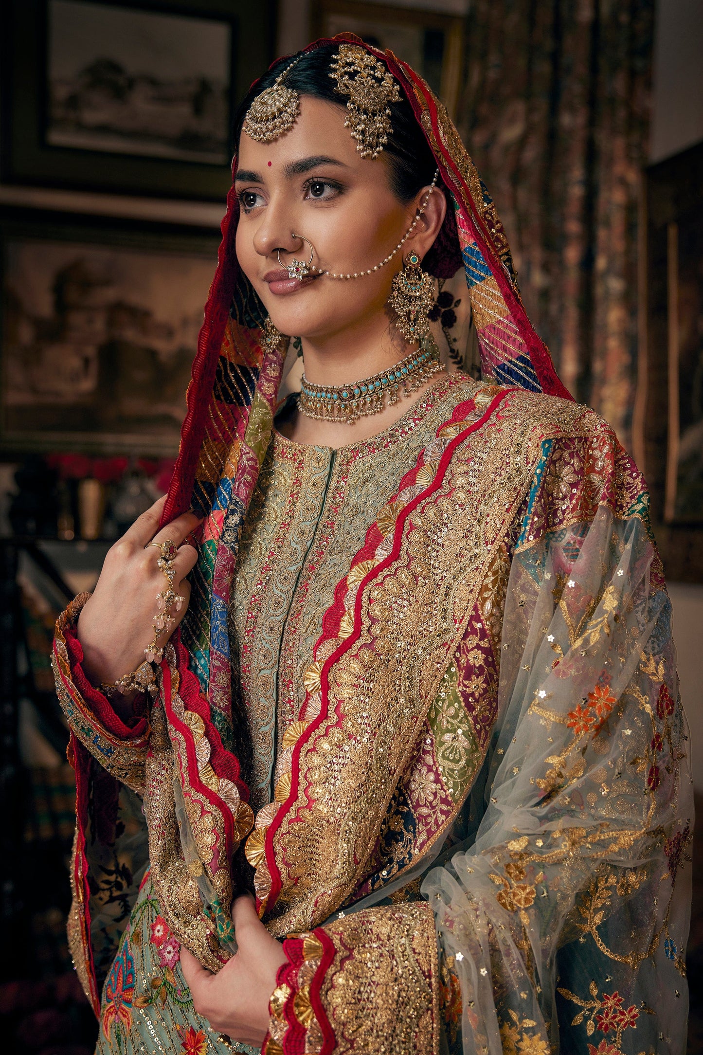 Pale Blue Kurti-Sharara Set