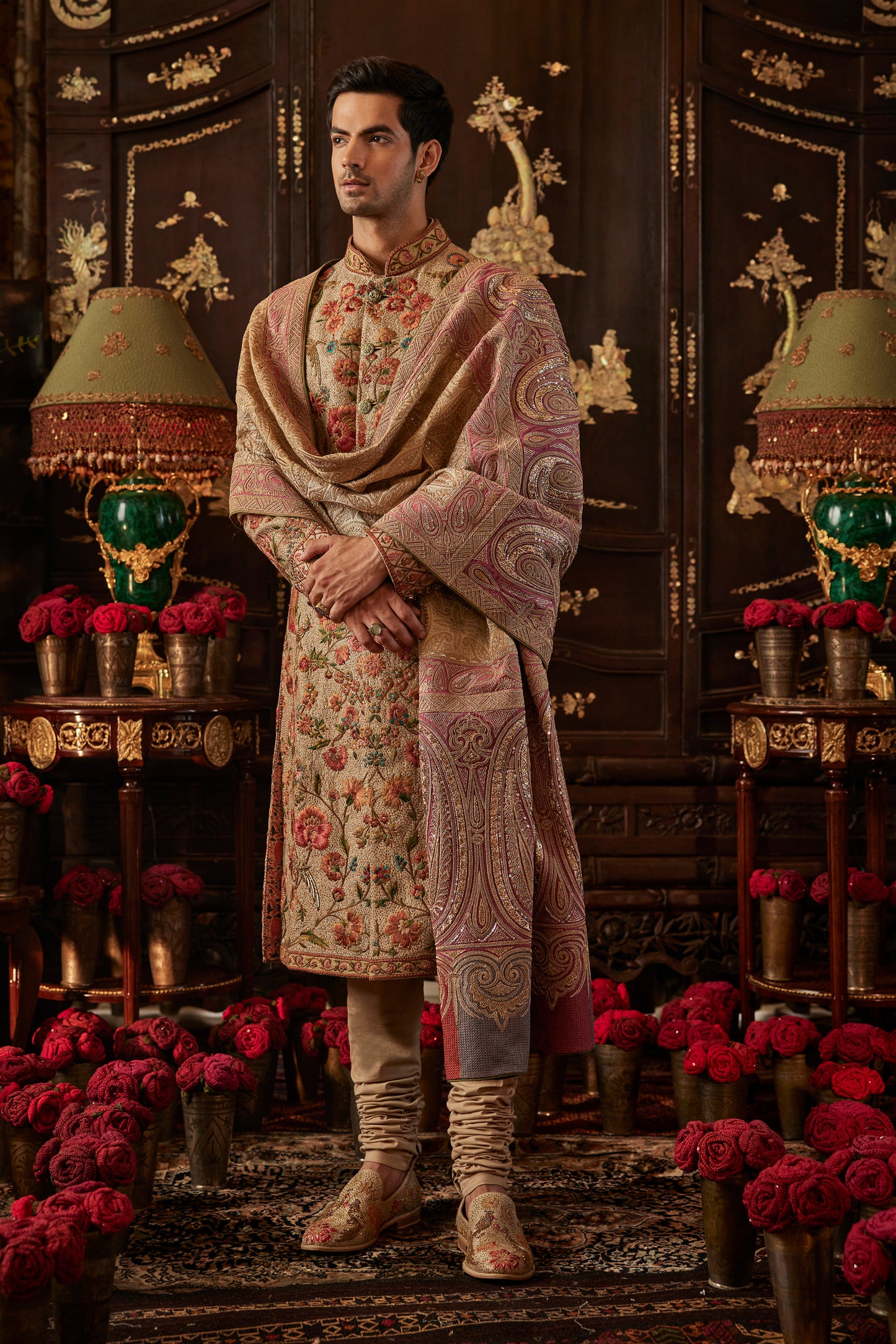 Mughal-Esque Silk Sherwani