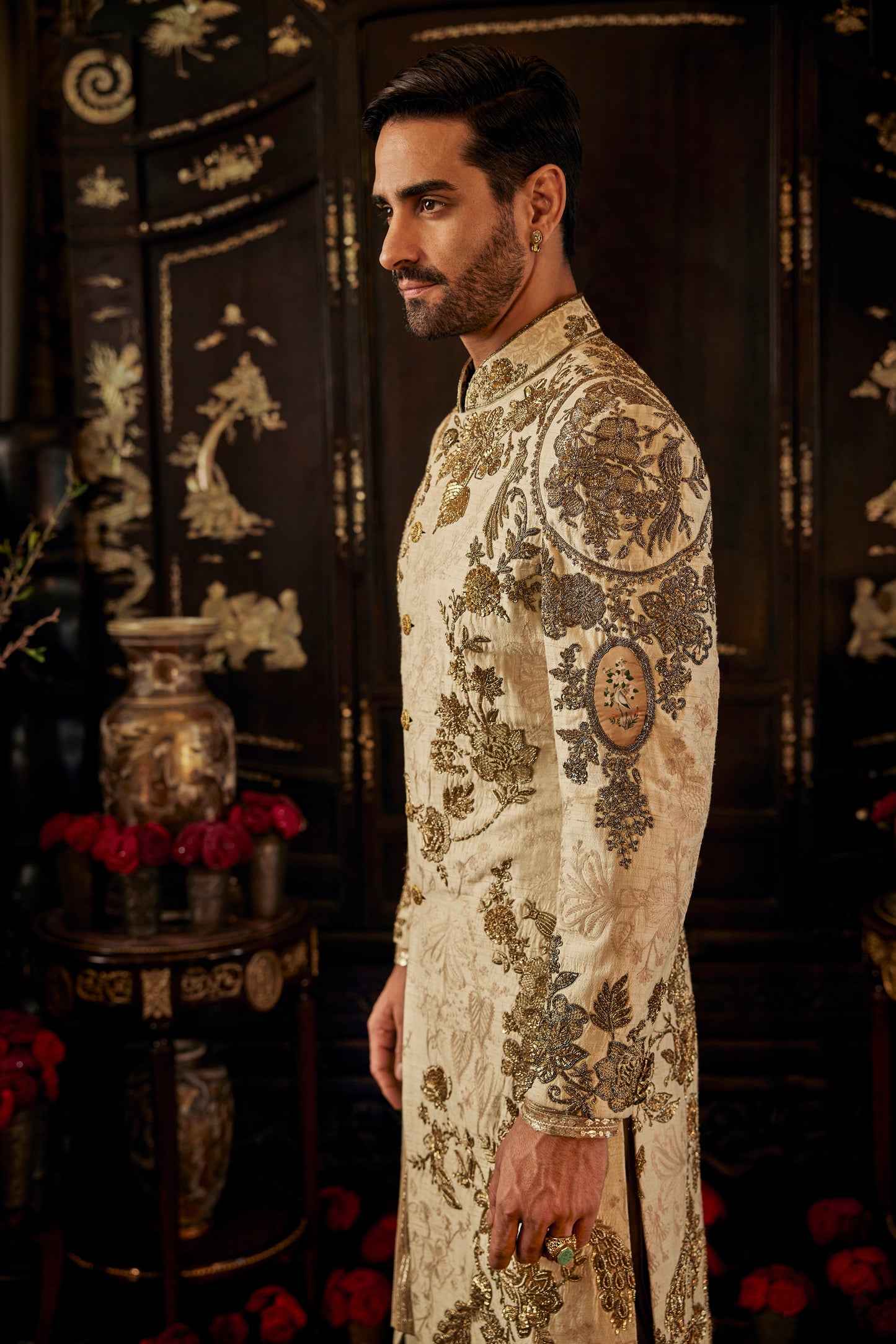 Ivory Tree Of Life Sherwani