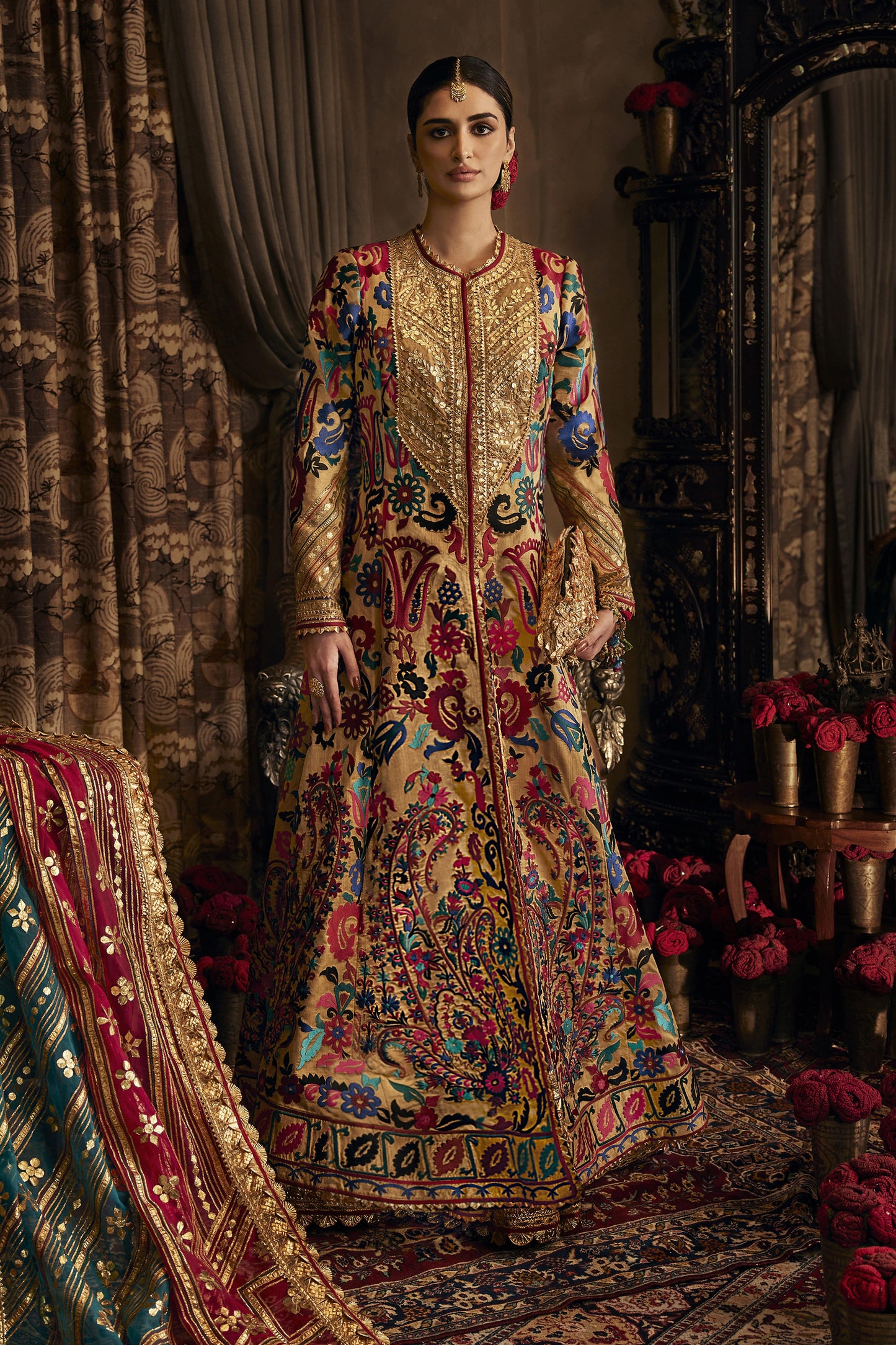 Earthy Gold Suzani Kalidar