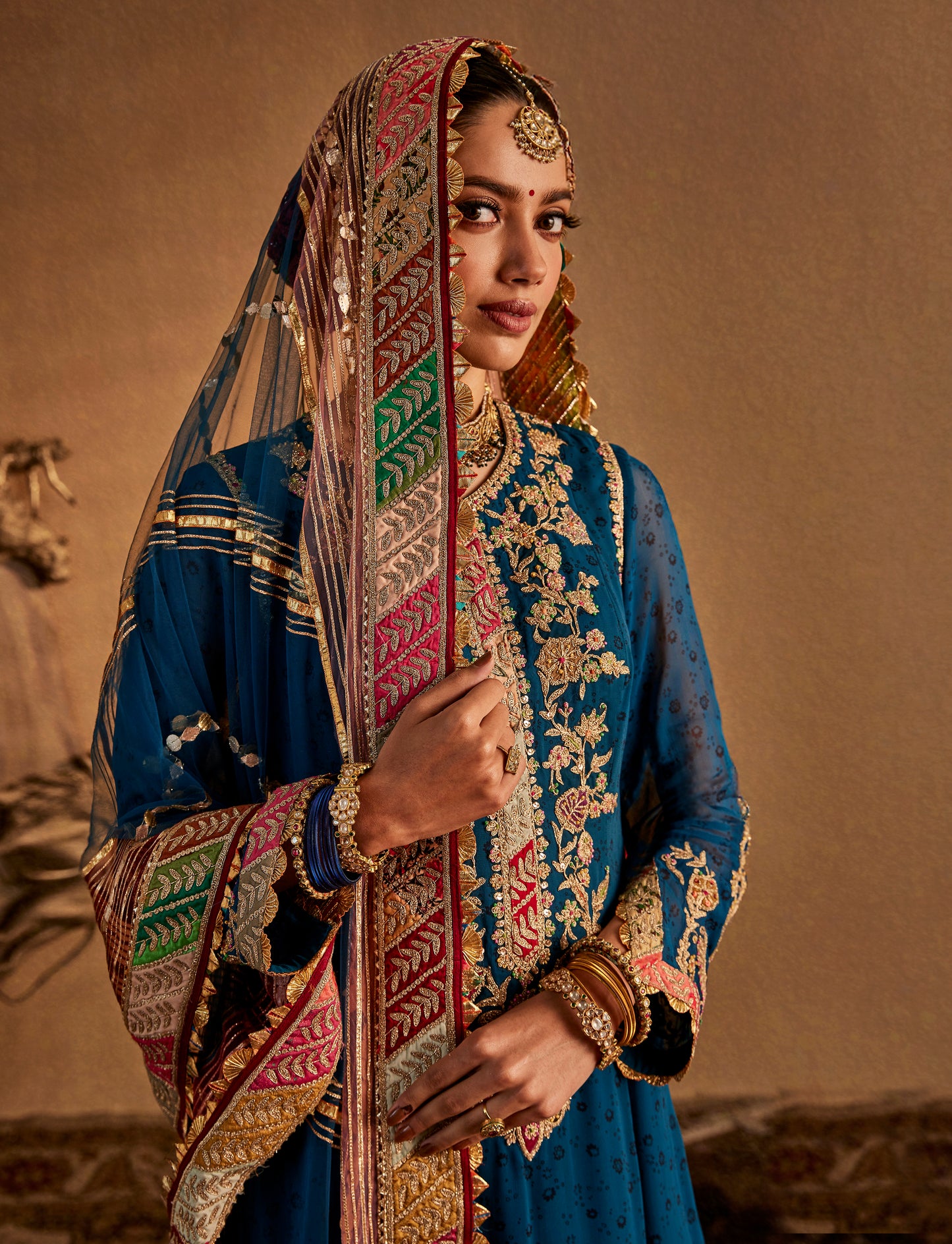 Teal Blue Kurta-Sharara Set
