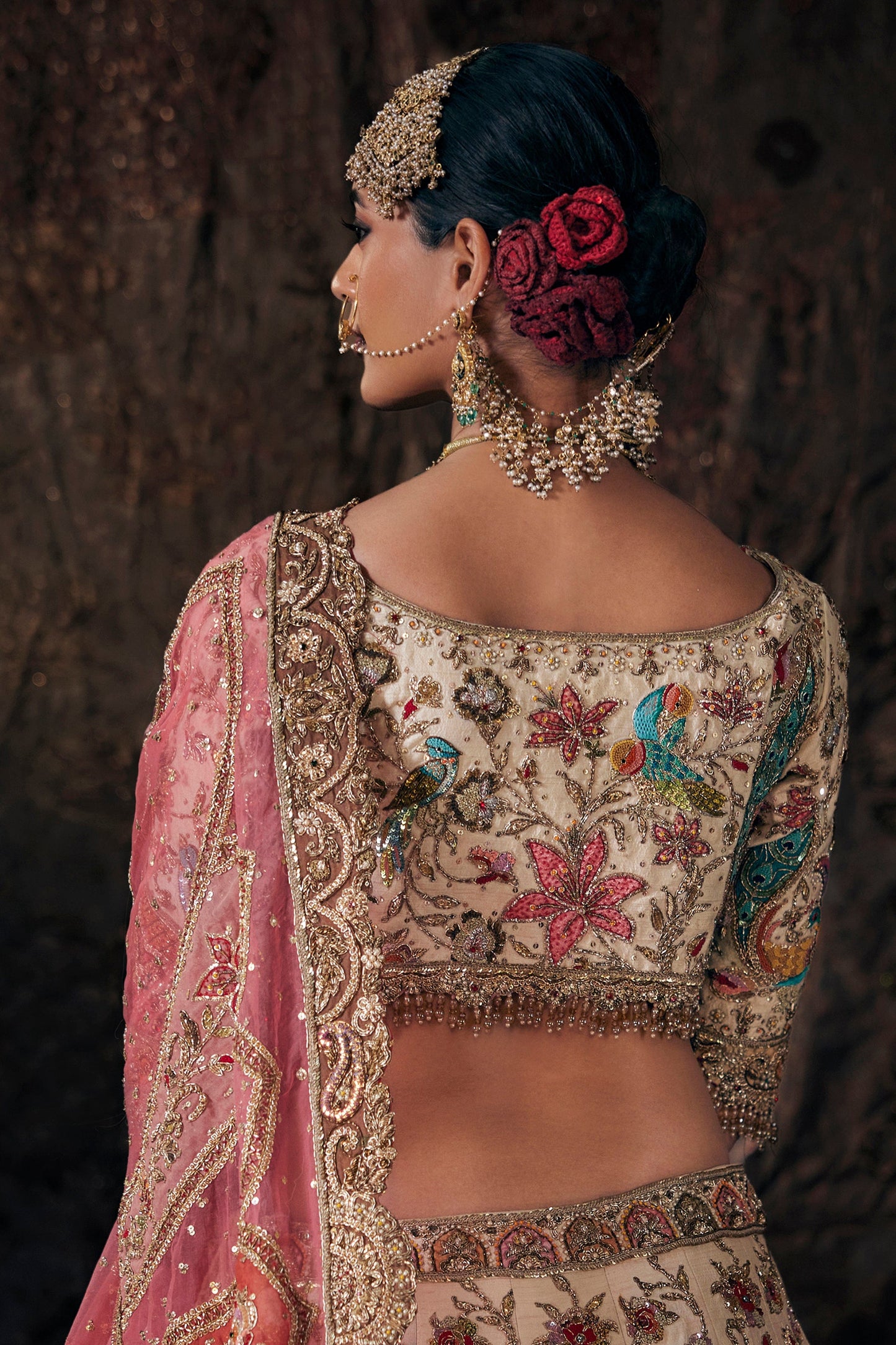 Earthy Ivory Floral Lehenga
