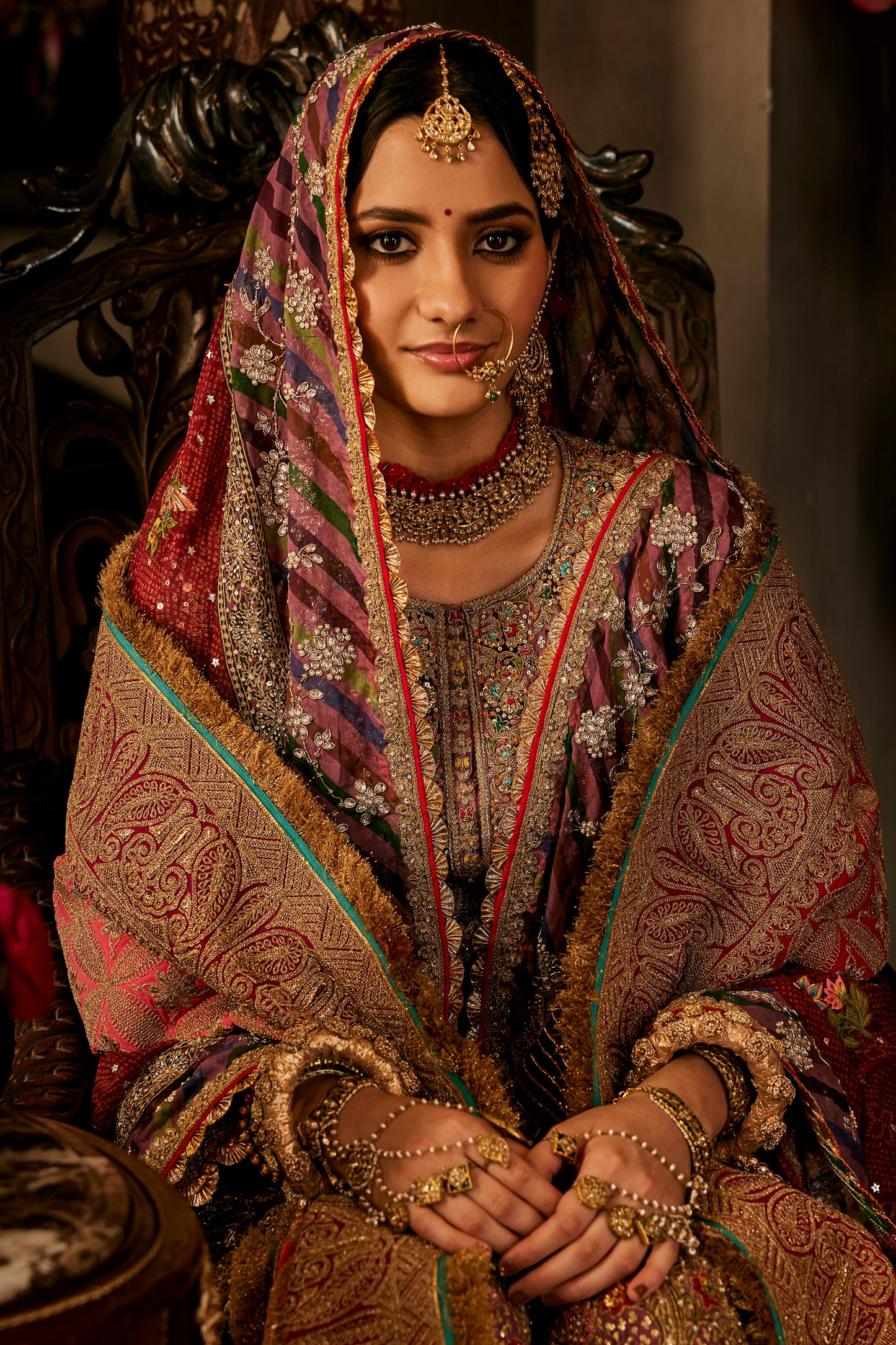 Aubergine Kurti-Sharara