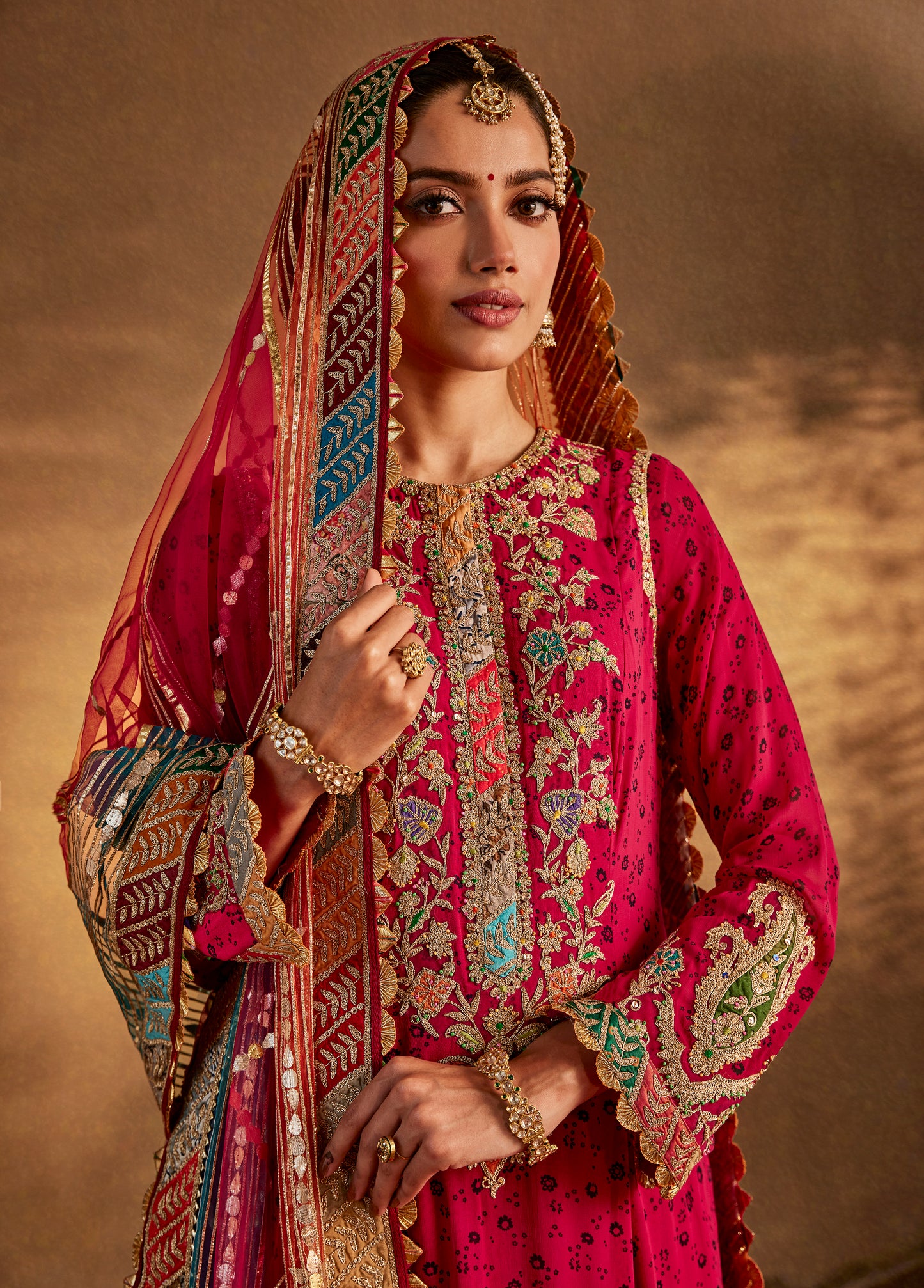Deep Pink Kurta-Sharara Set