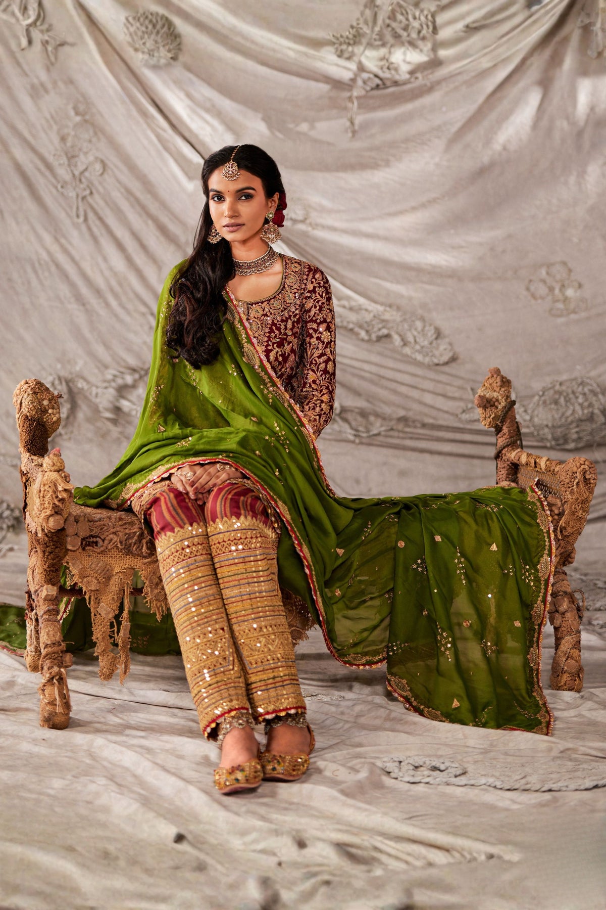 Maroon Kurta Set