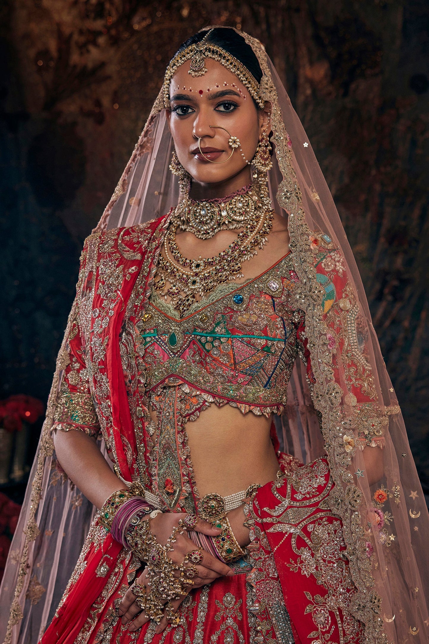 Earthy Scarlet Red Lehenga