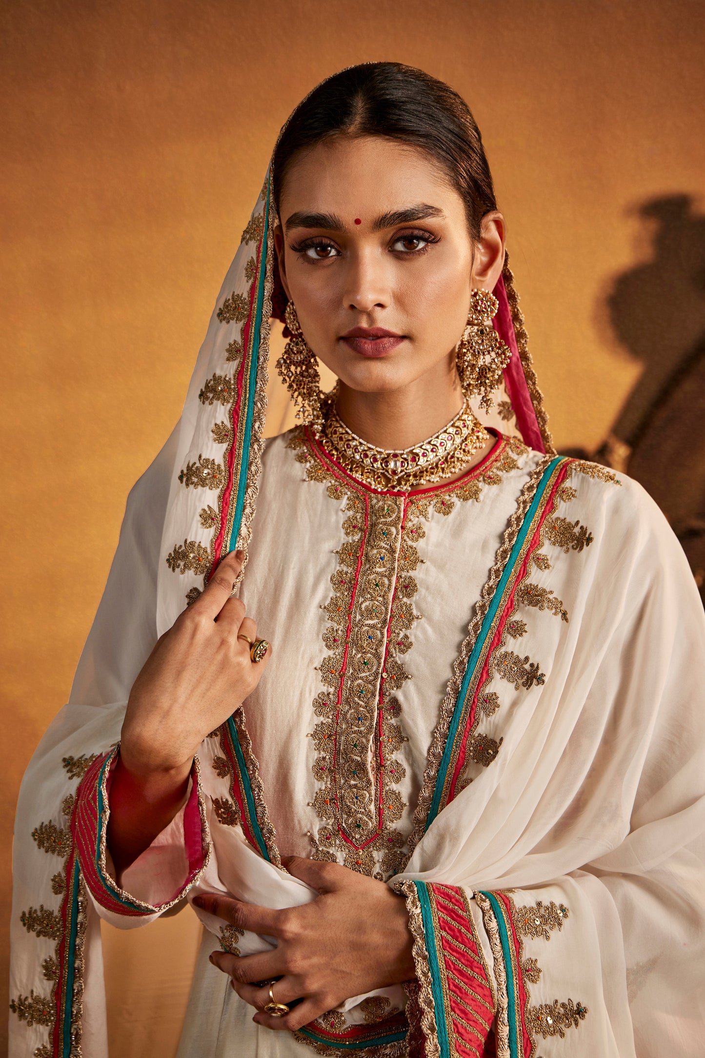 Ivory Kalidar Salwar Set