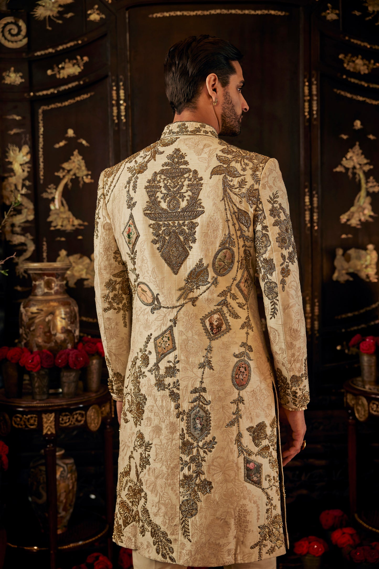 Ivory Tree Of Life Sherwani