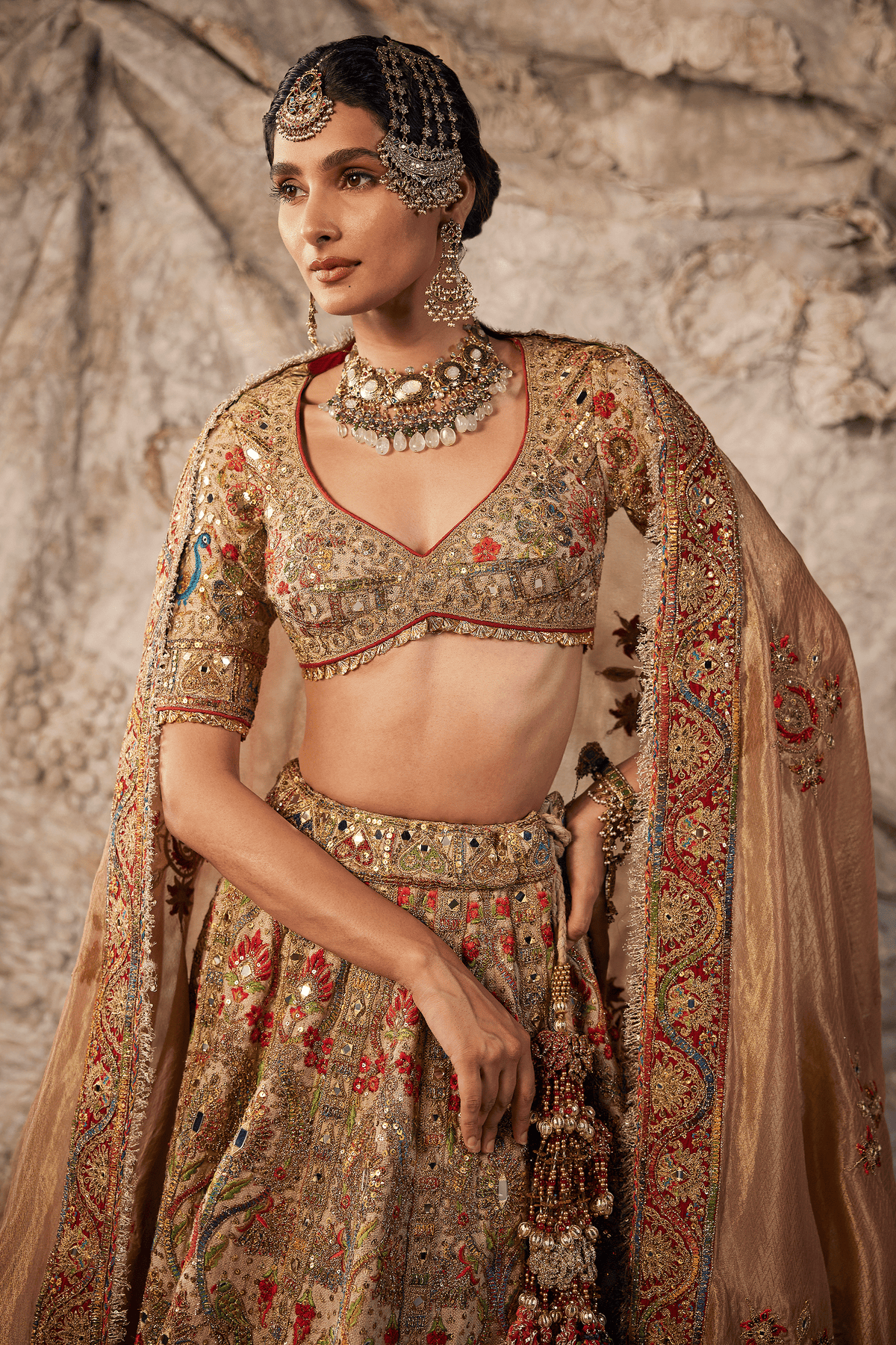 Burnished Gold Lehenga Set