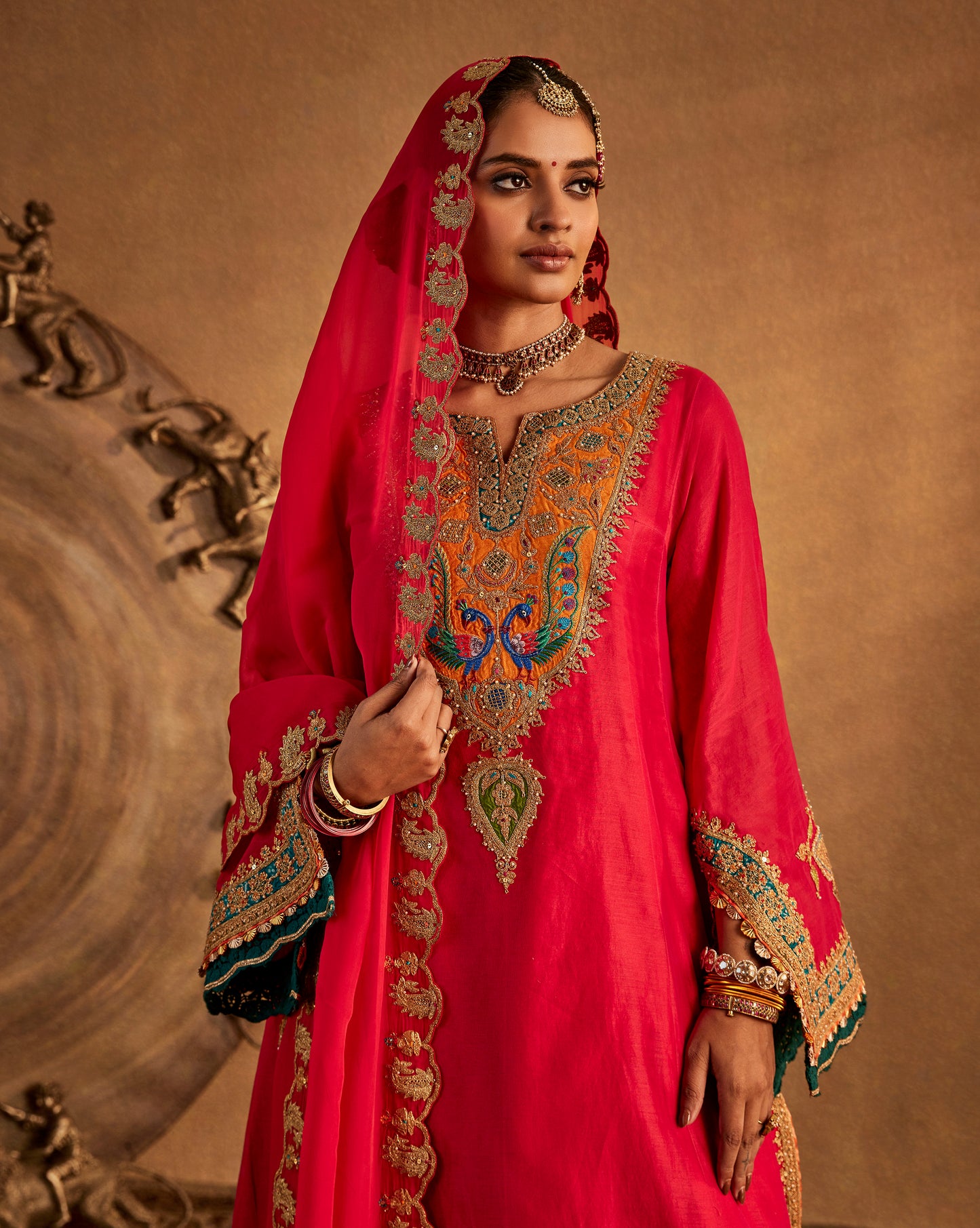 Hot Pink Sharara Set
