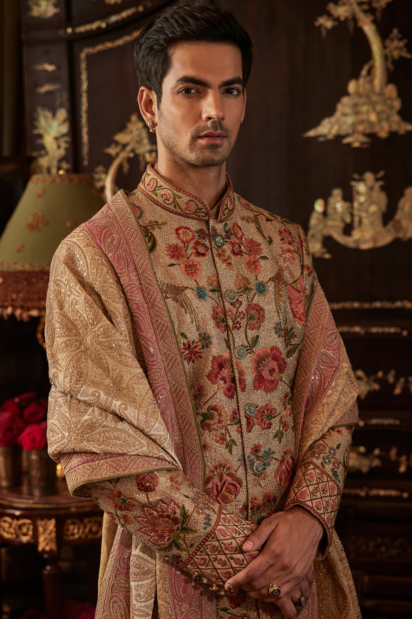 Mughal-Esque Silk Sherwani