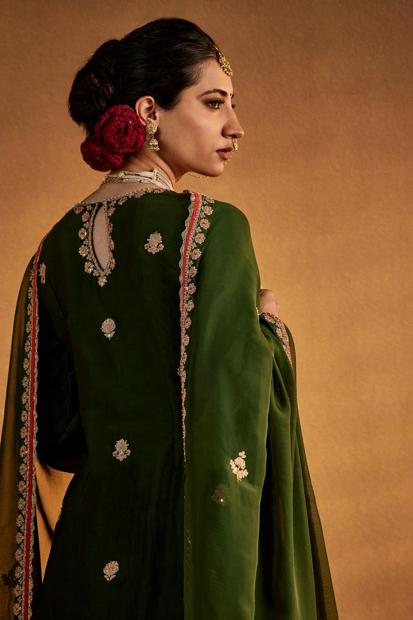 Pine Green Sharara Set