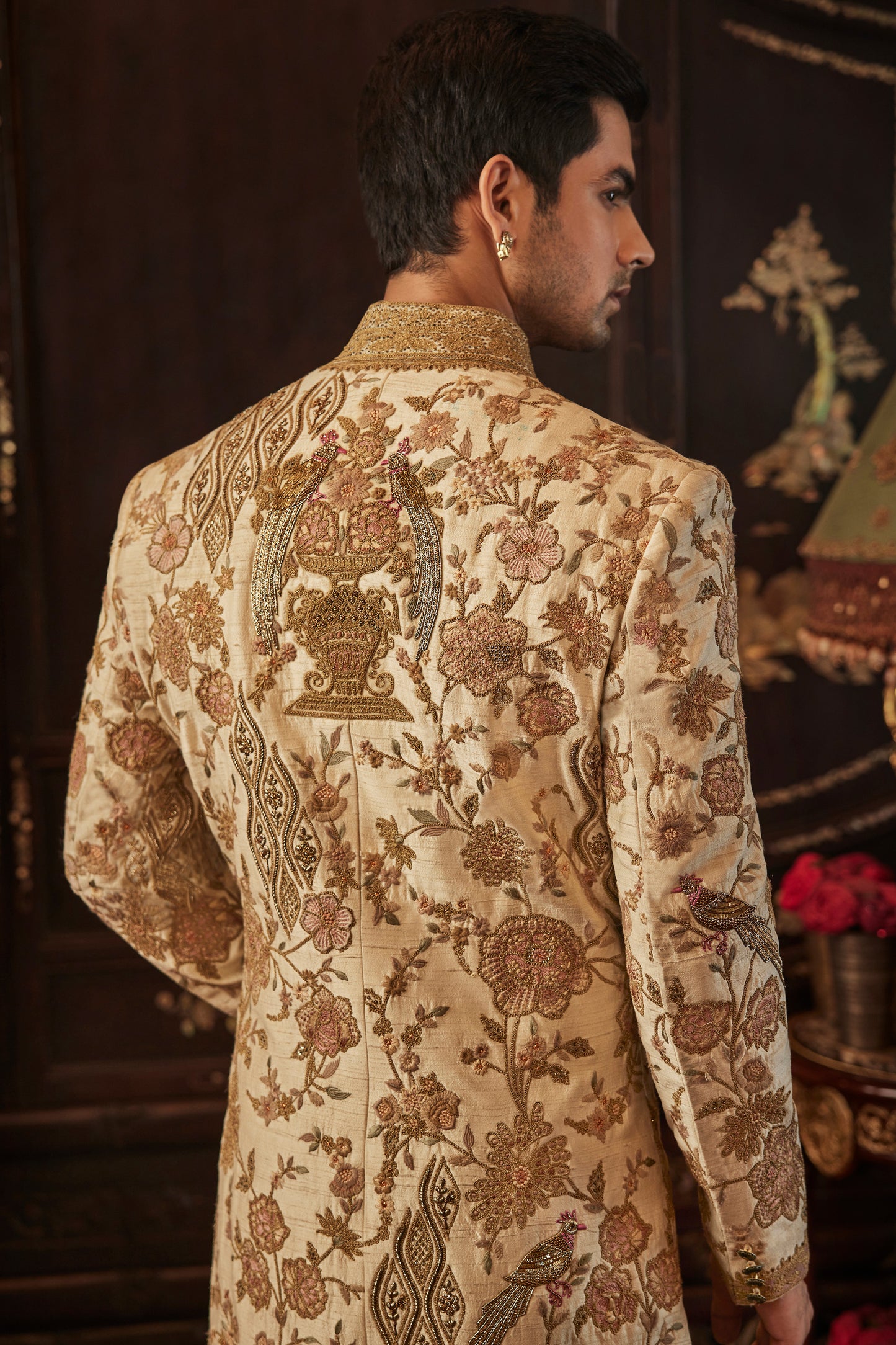 Ivory Silk Sherwani