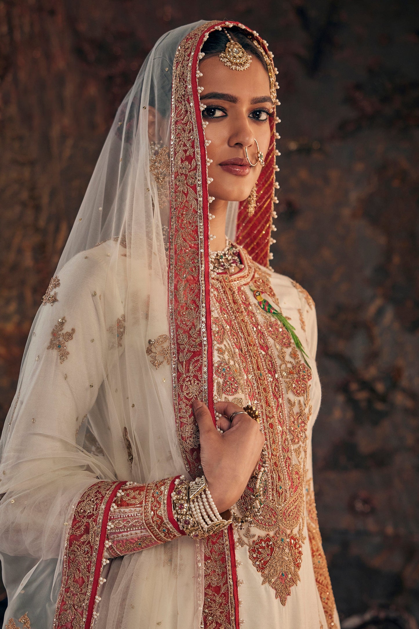 Pearl Ivory Sharara Set