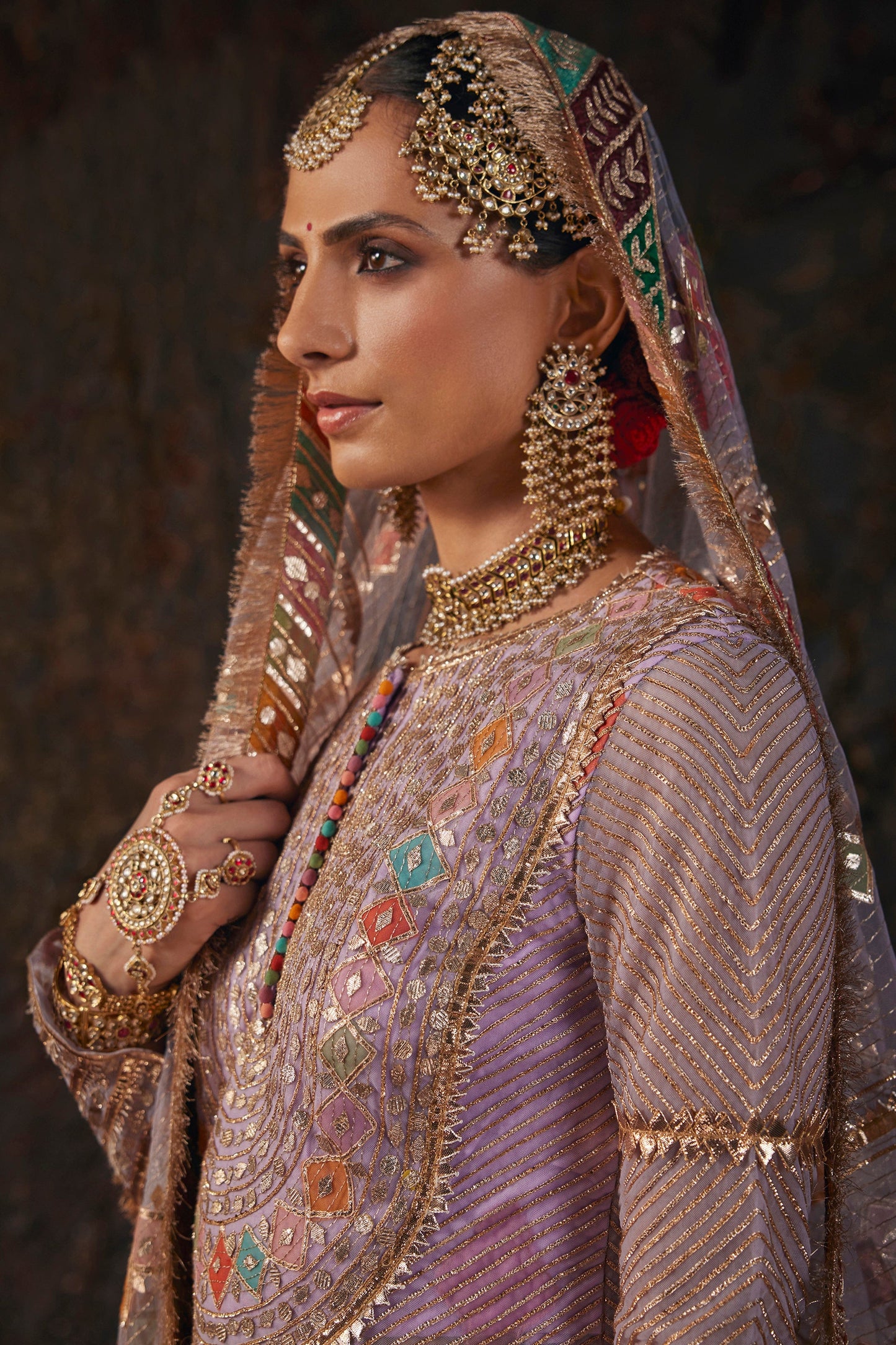 Frosted Lilac Kurti-Sharara Set