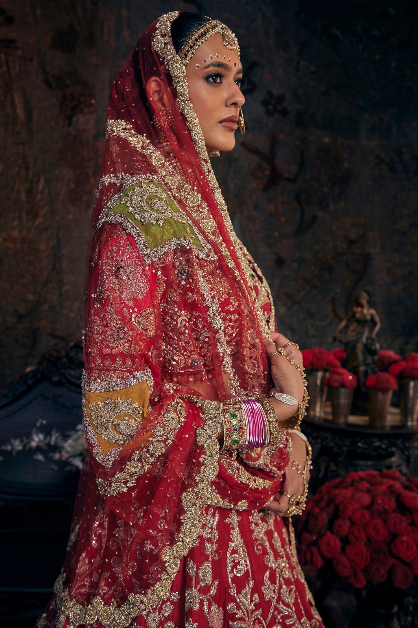 Earthy Red Silk Lehenga