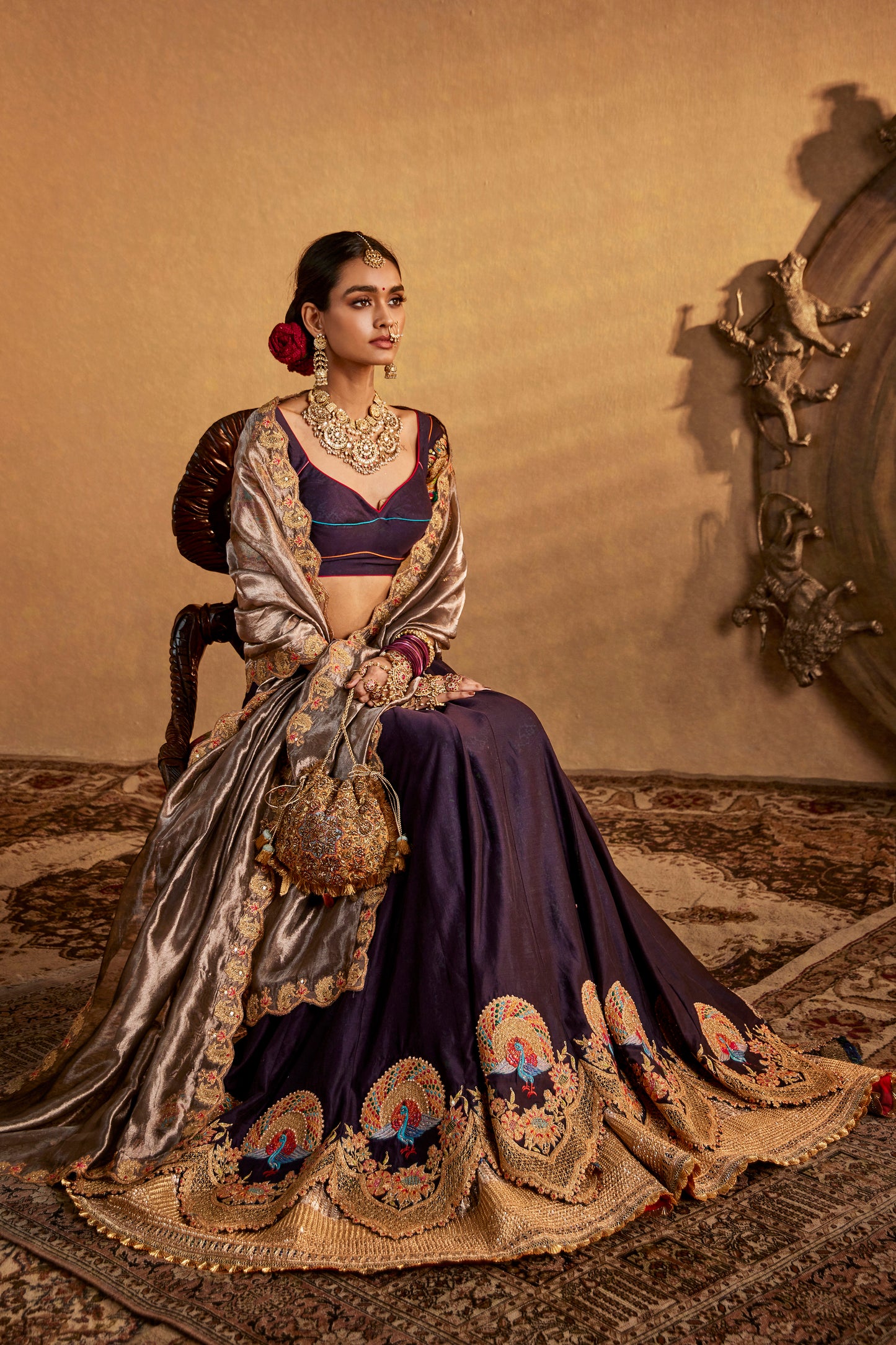 Deep Purple Lehenga