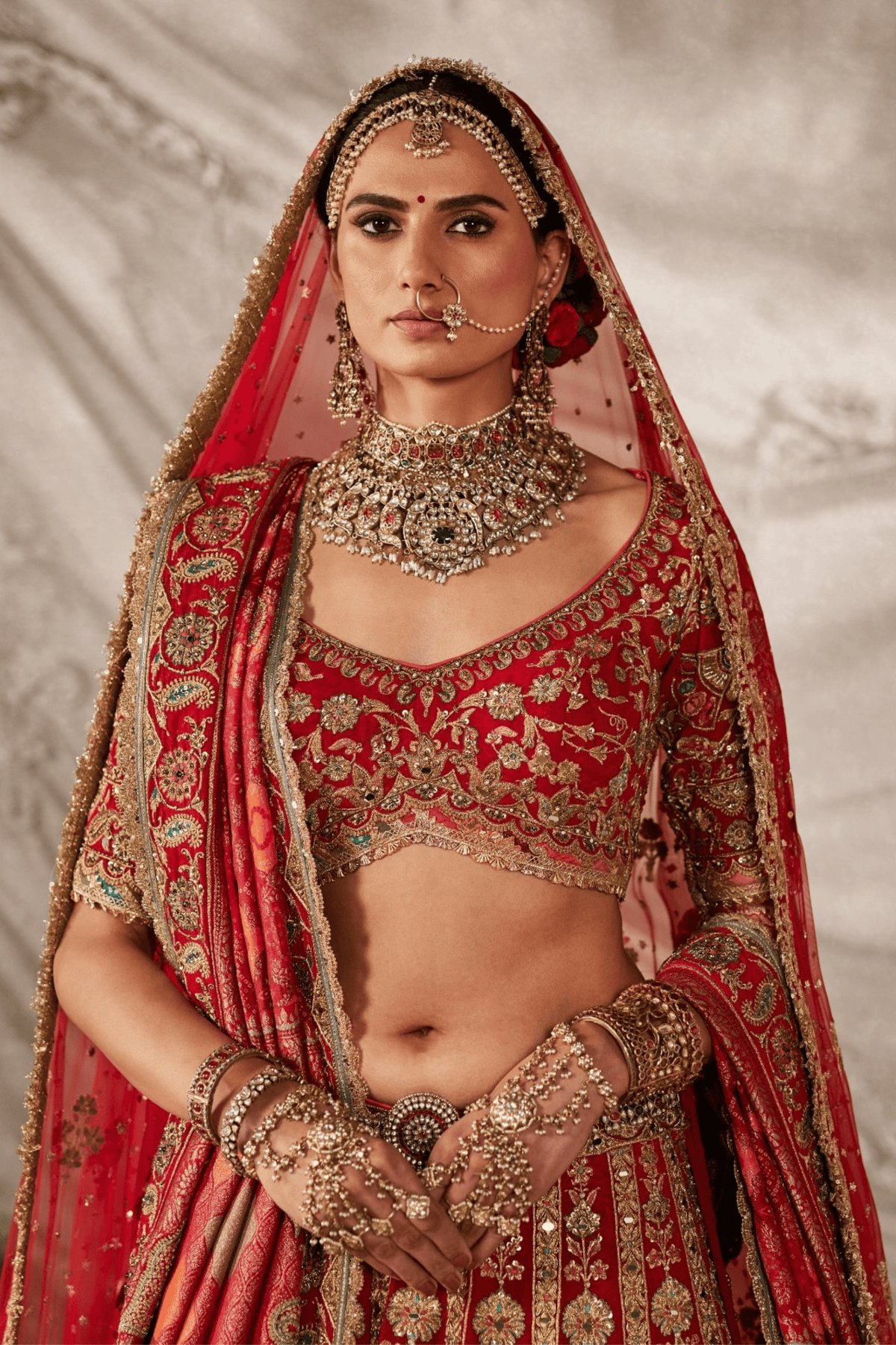 Deep Red Lehenga