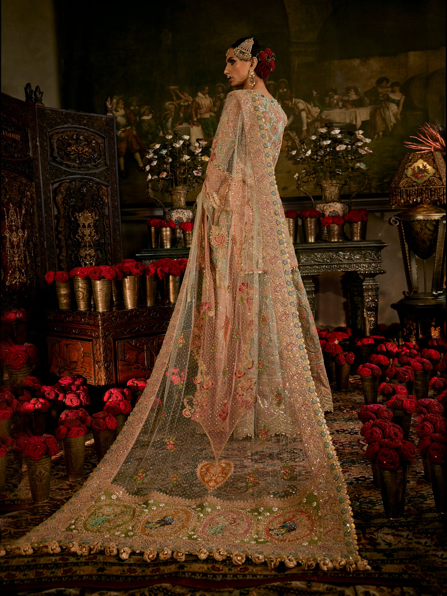 Pale Frosted Blue Sharara