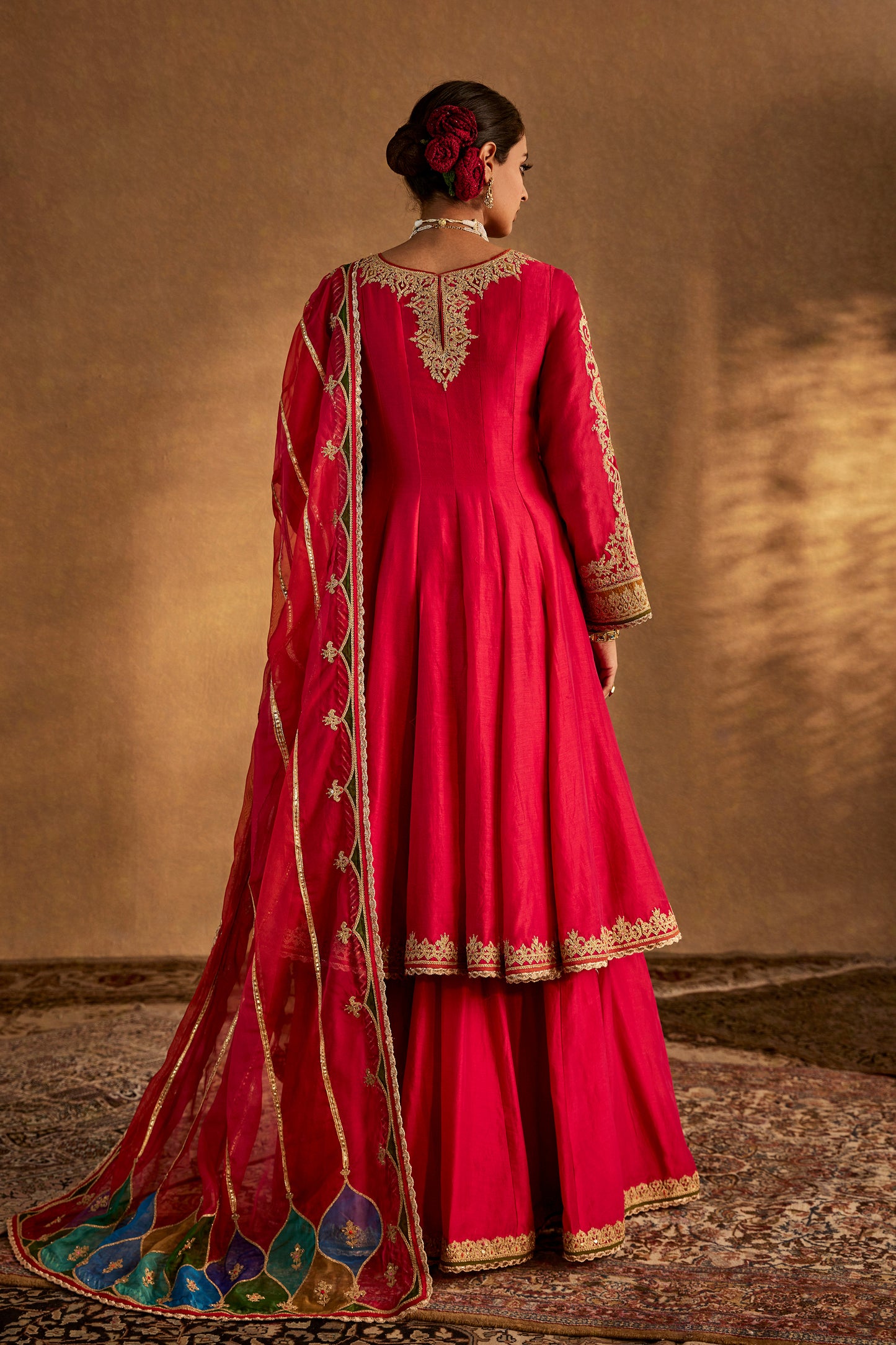 Rani Pink Chevrons Sharara Set