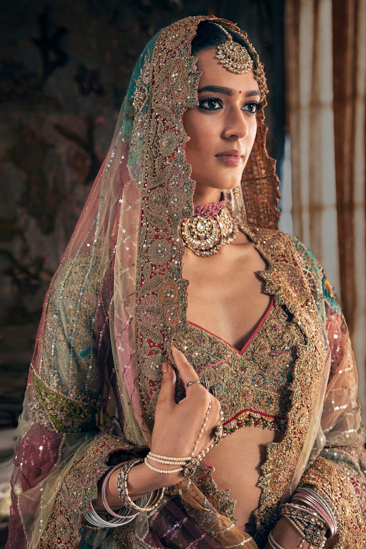 Frosted Blue Lehenga
