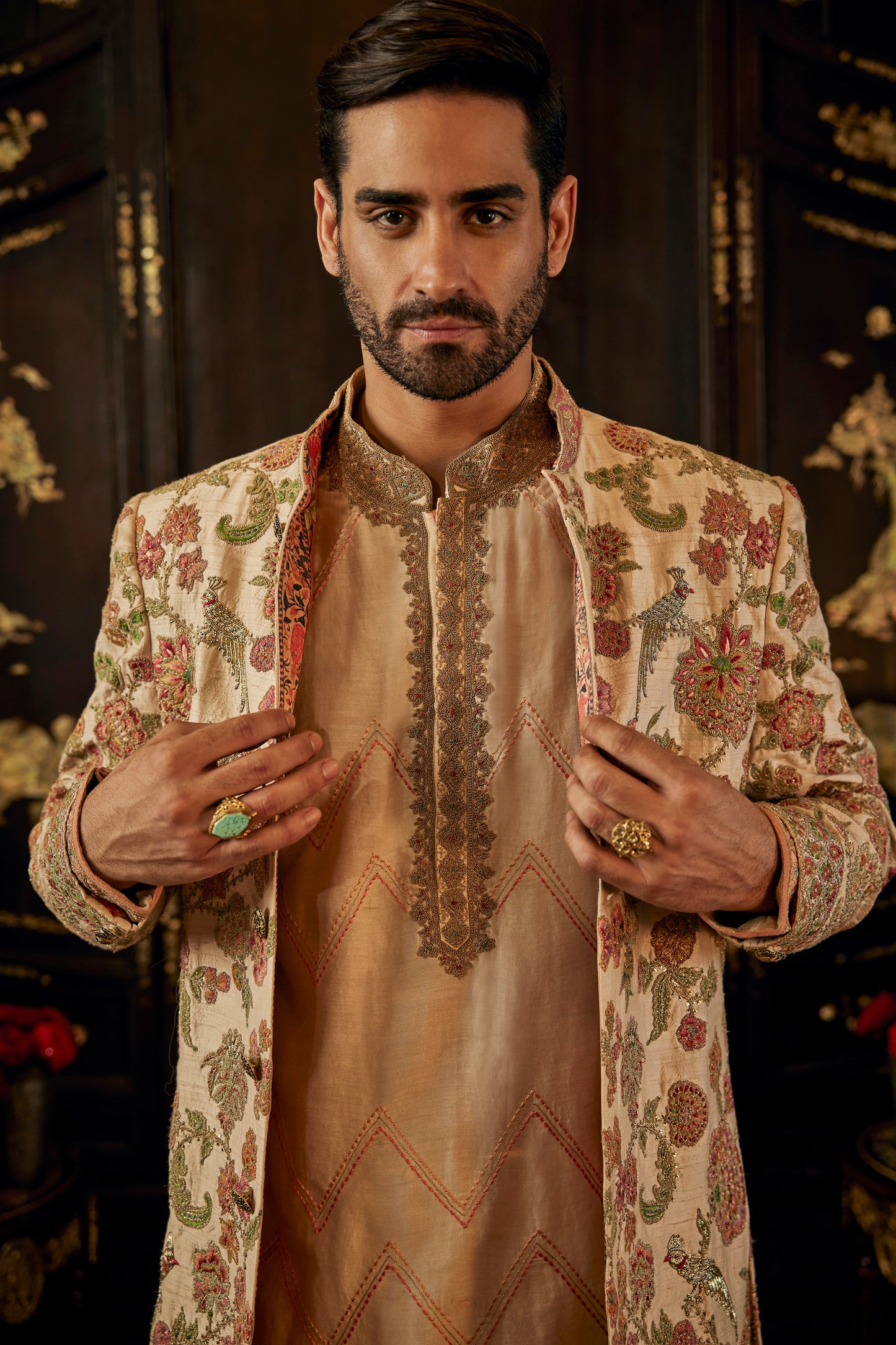 Pale Blush Effloroscent Sherwani