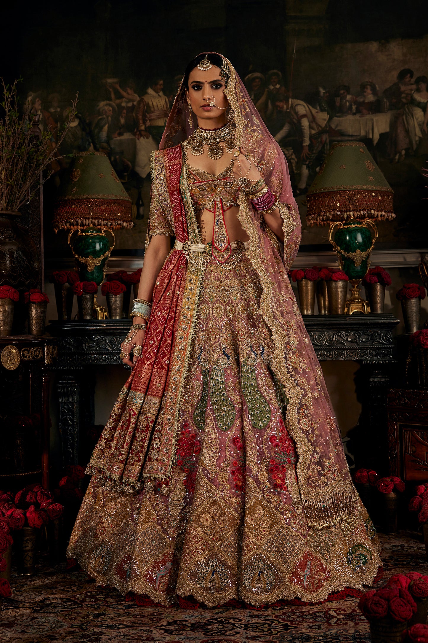Francaise Pink Lehenga