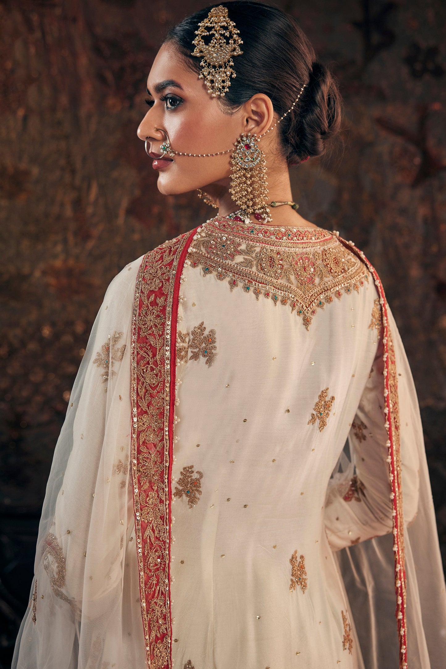 Pearl Ivory Sharara Set