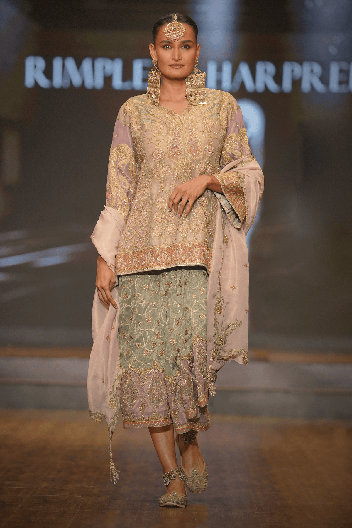 Antique Rose & Lilac Lungi Set