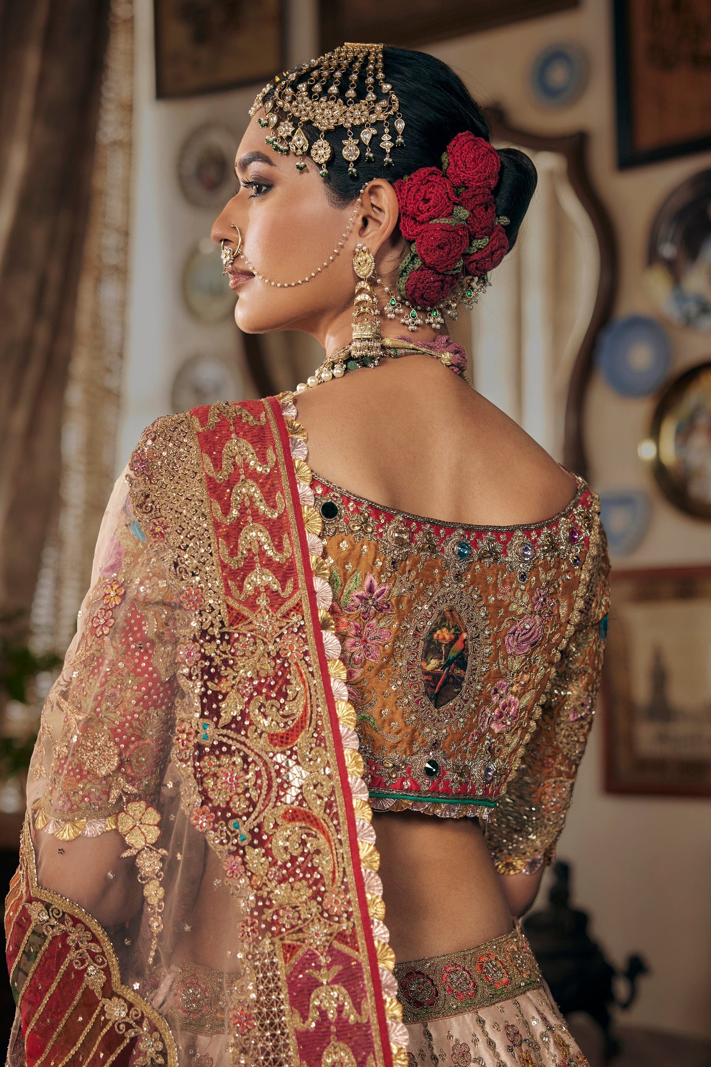 Pale Peach Hued Lehenga