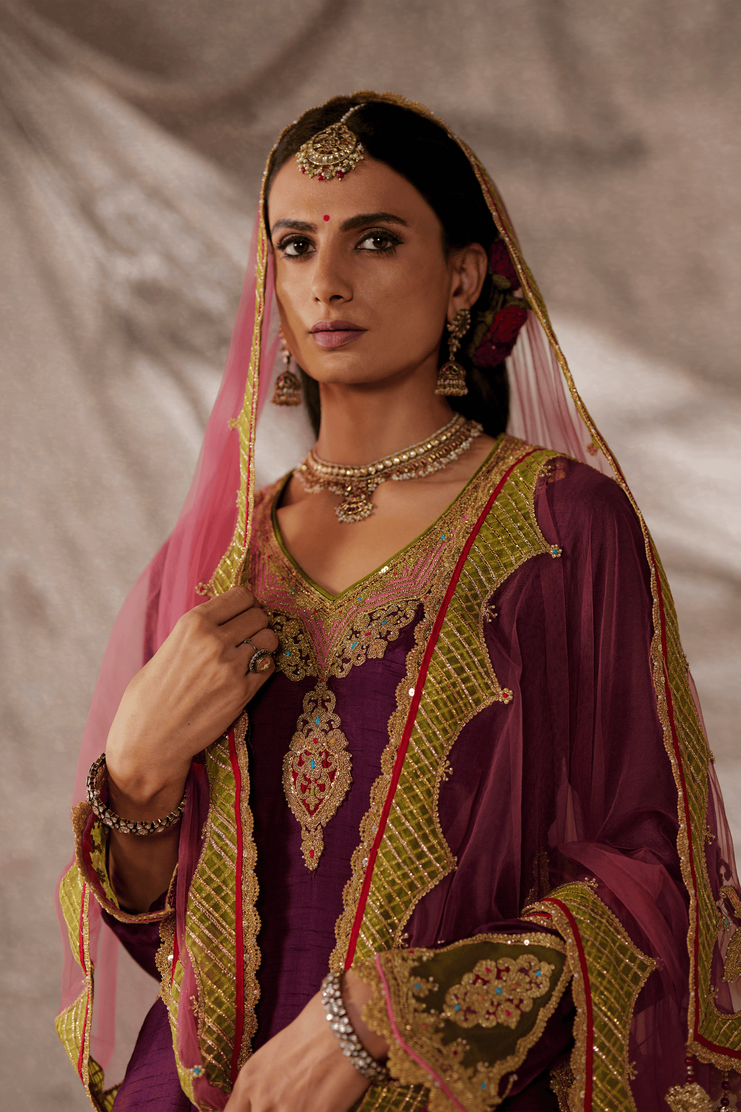 Purple Kurta Set
