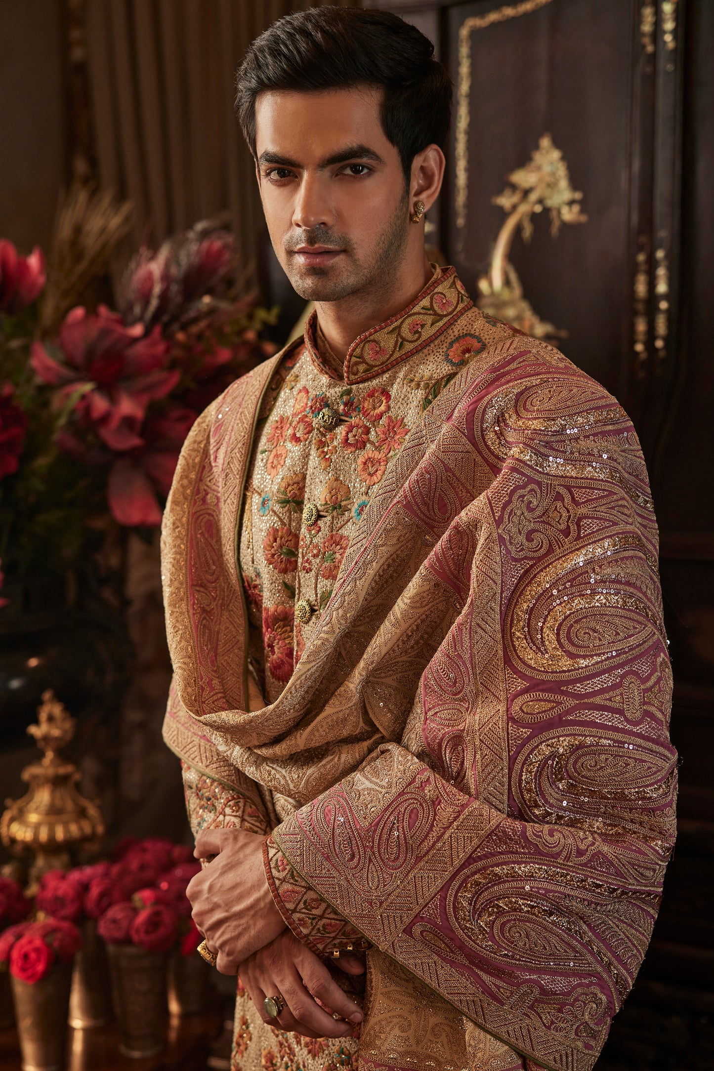 Mughal-Esque Silk Sherwani