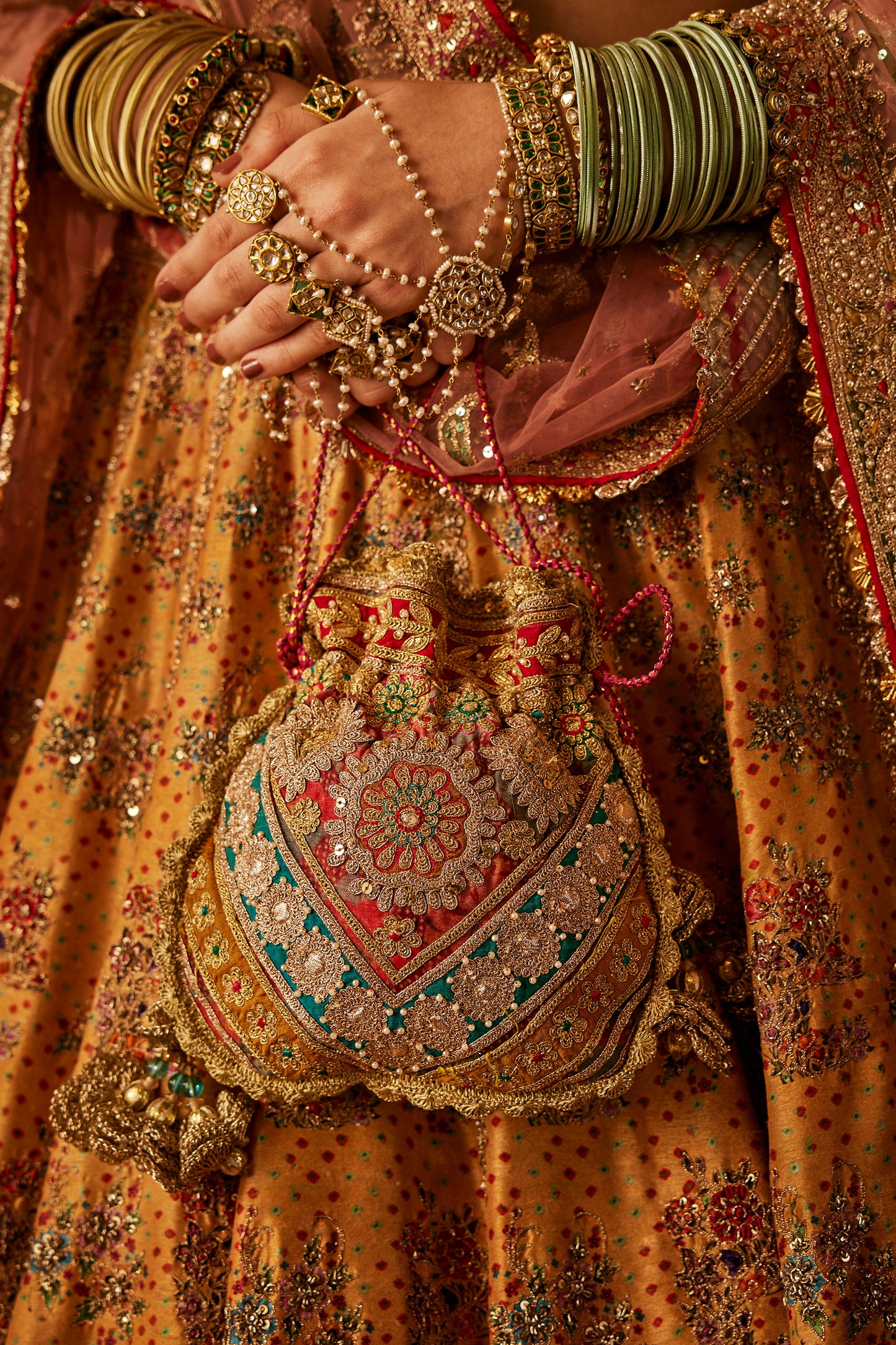 Yellow BirdSong Silk Lehenga