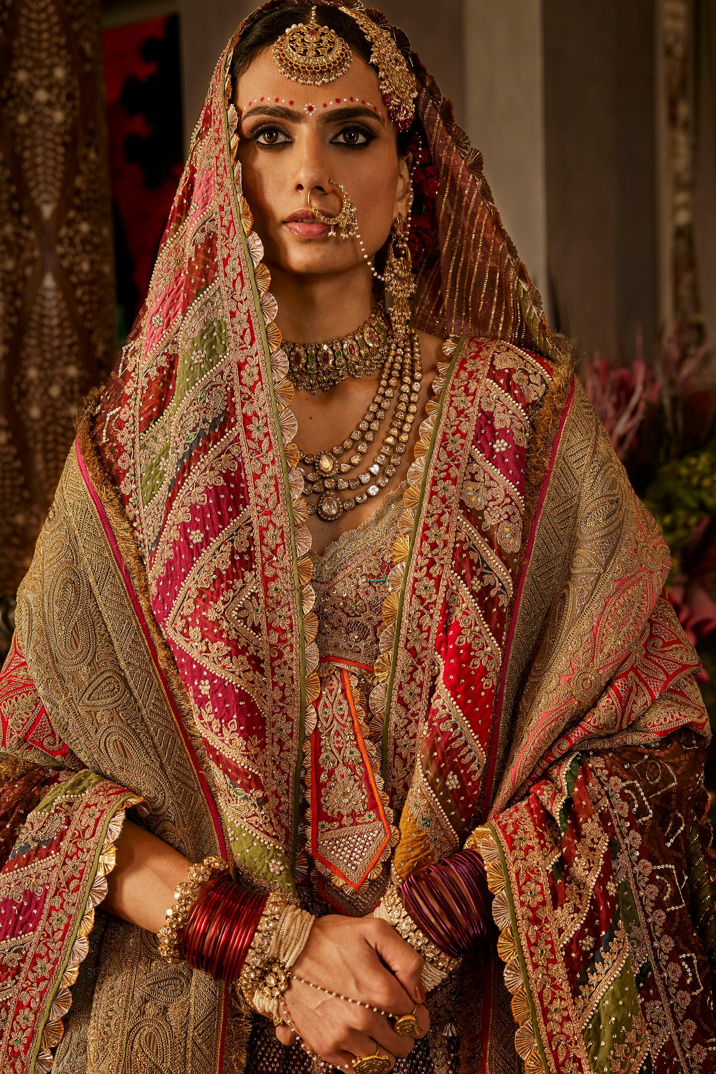 Deep Ruby Rose Lehenga