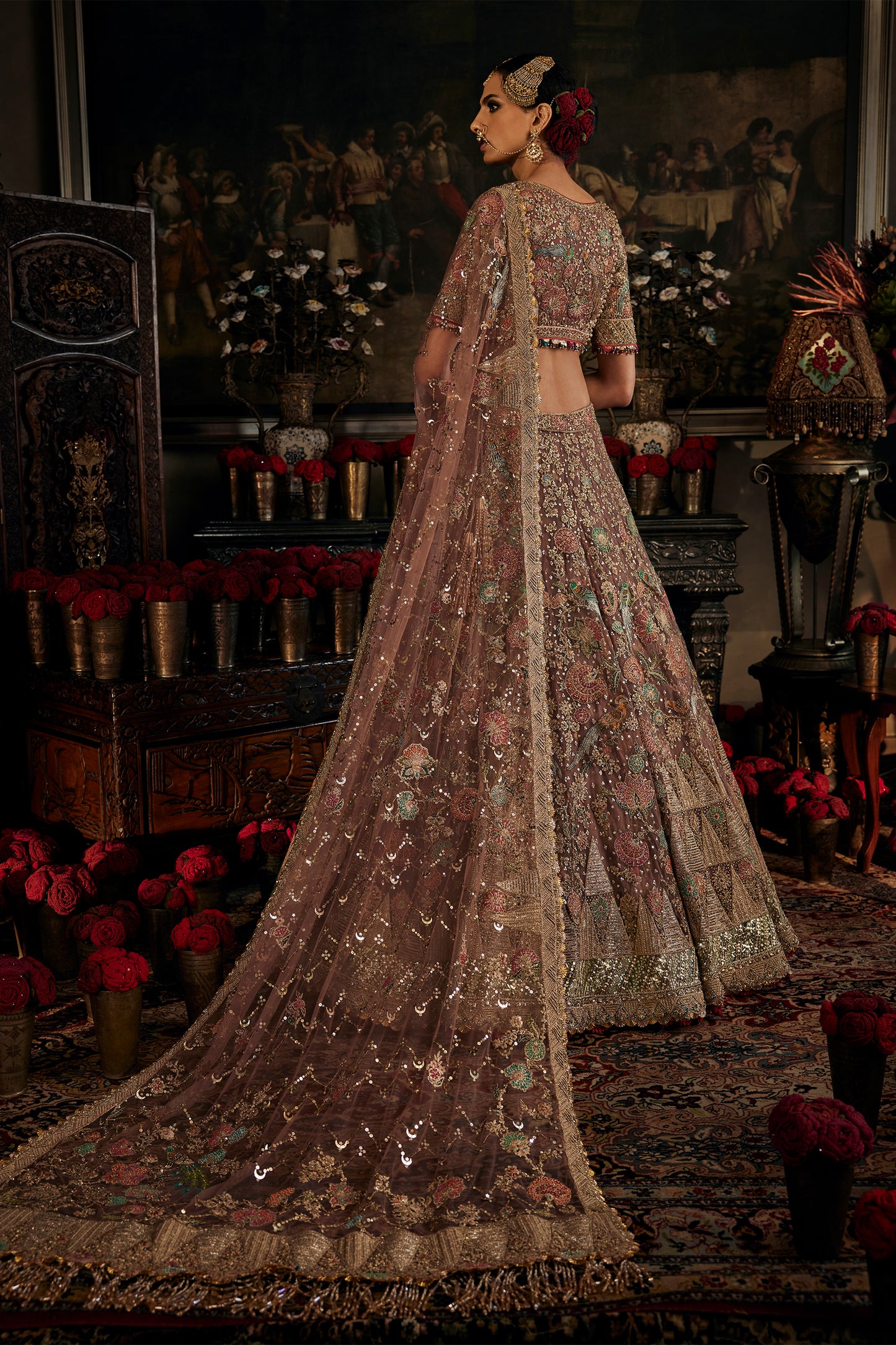 Earthy Art Deco Lehenga