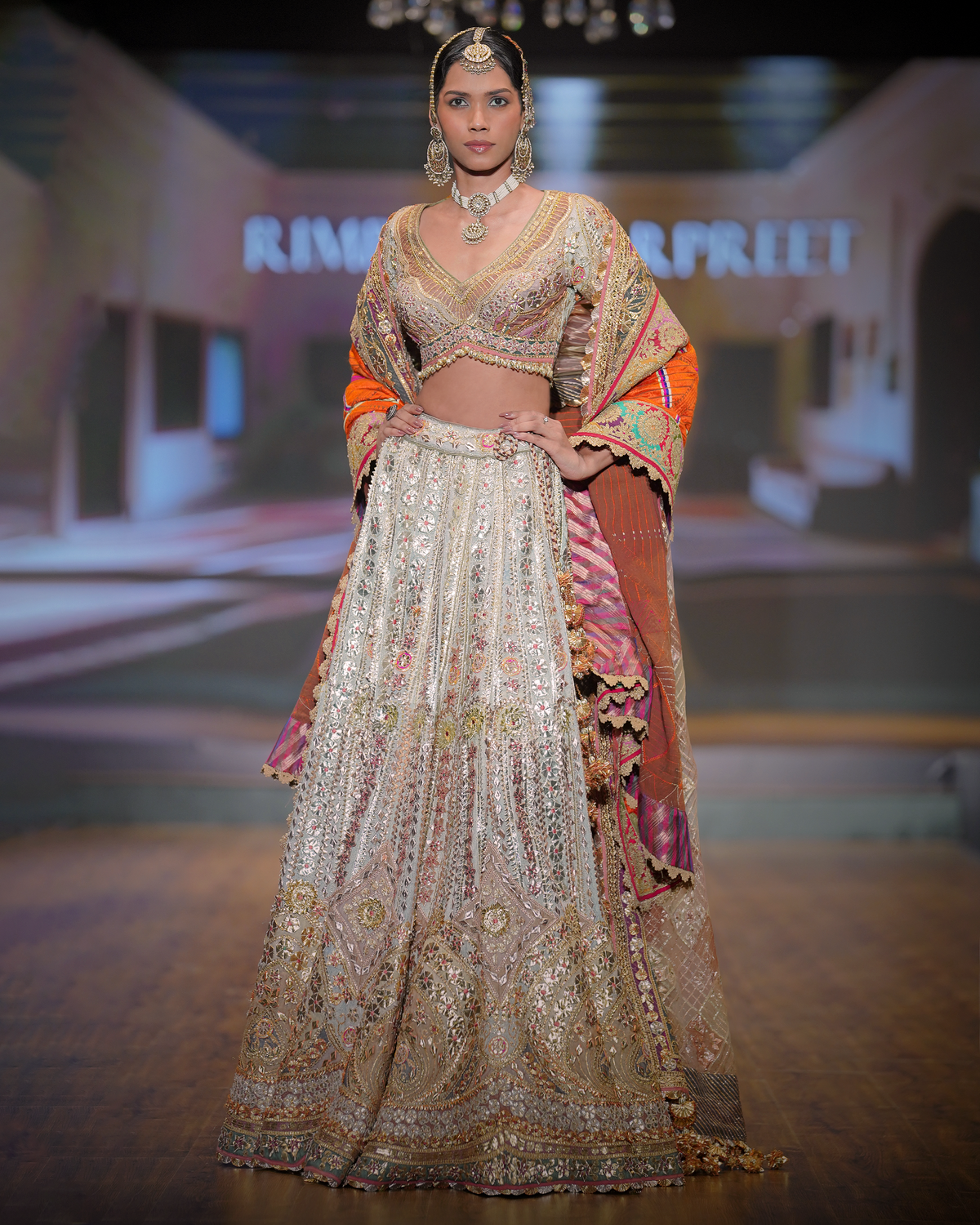 Gold & Silver Gota Embroidered Lehenga