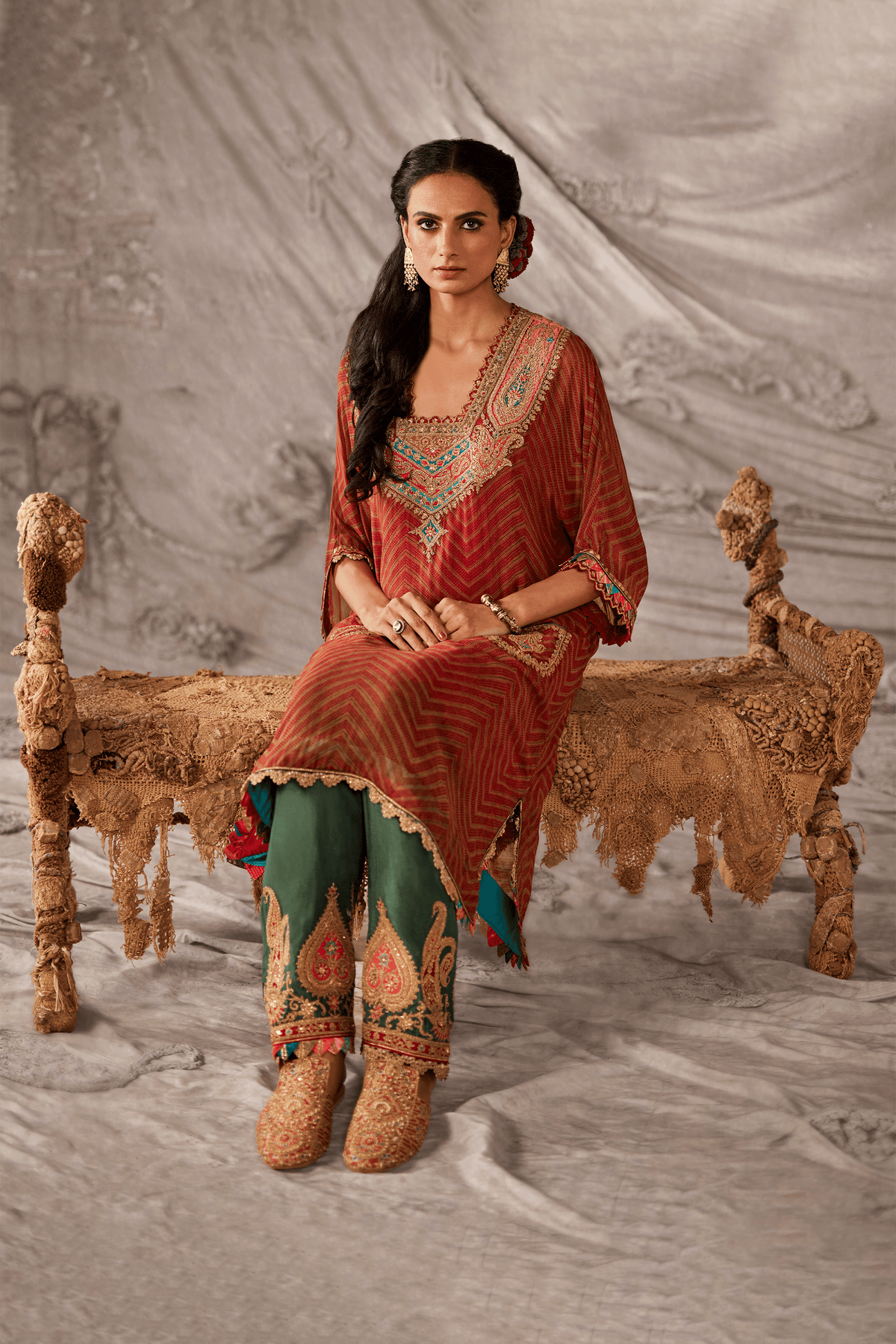 Rust Kaftan Set
