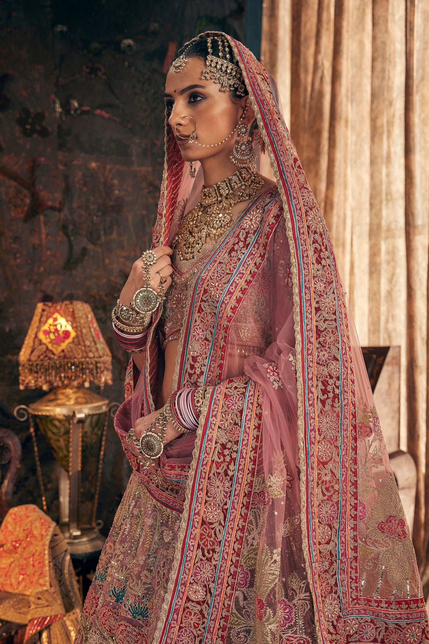 Blush Pink Embroidered Lehenga