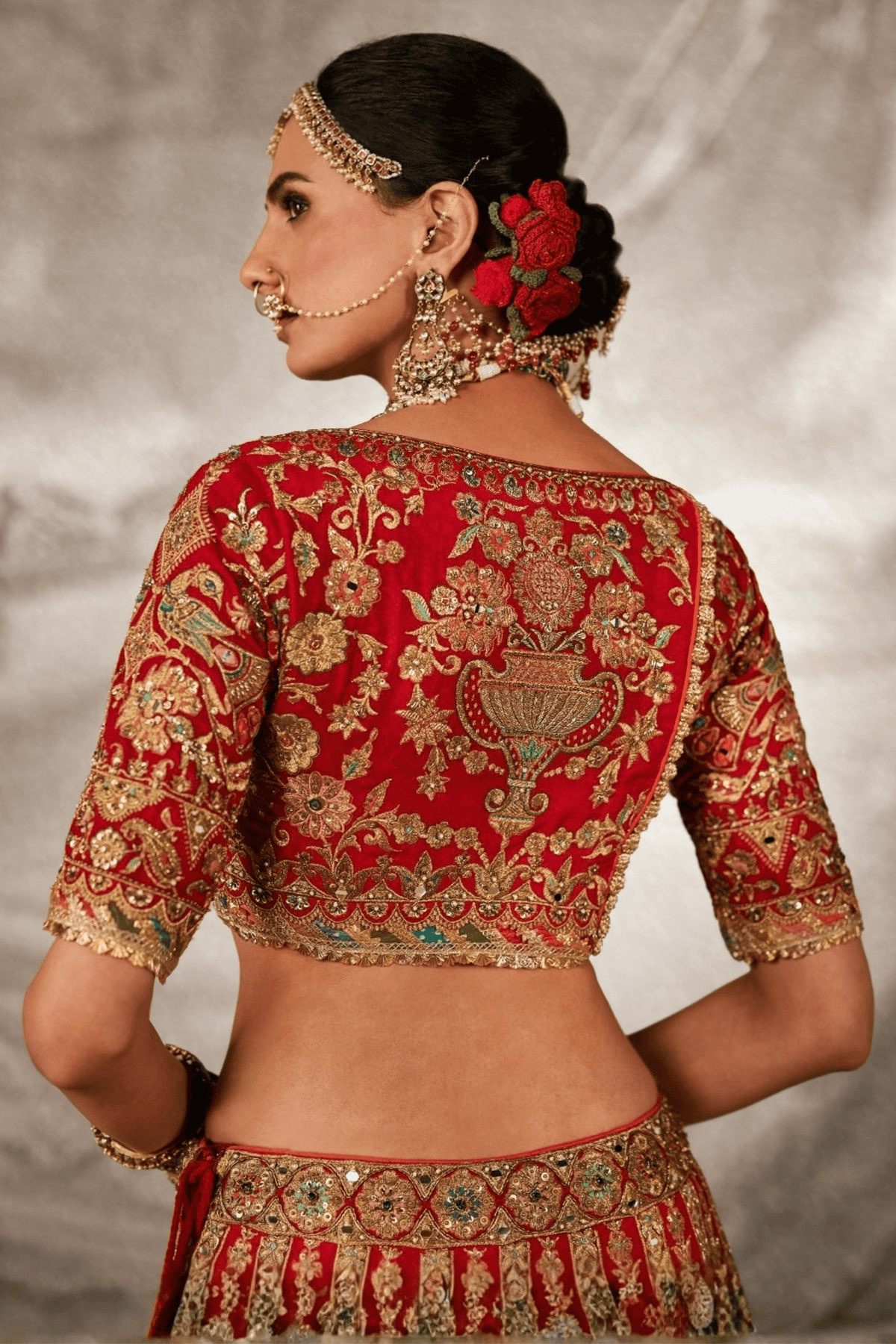 Deep Red Lehenga