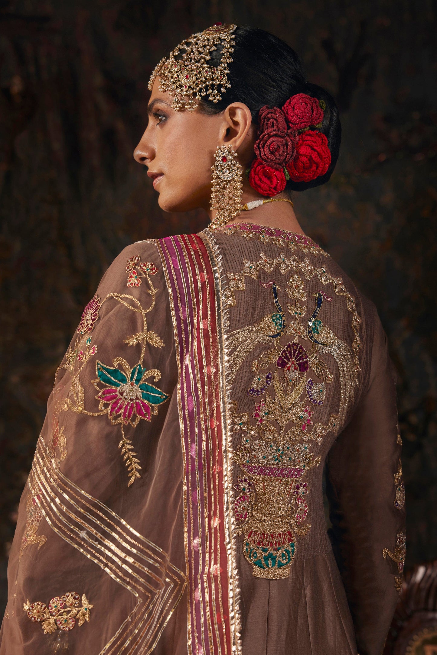 Cinnamon Kalidar-Sharara Set