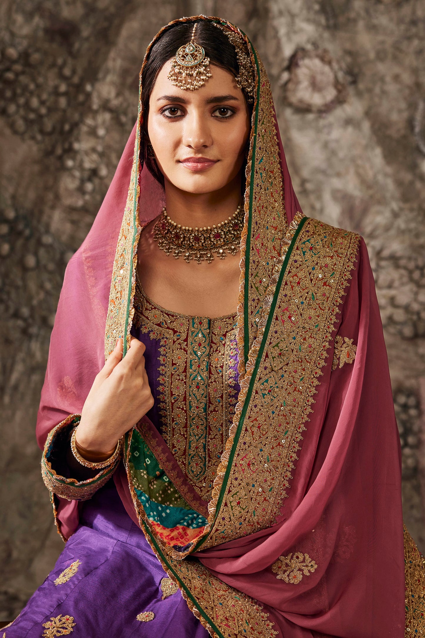 Vibrant Purple Embroidered Kurta Set