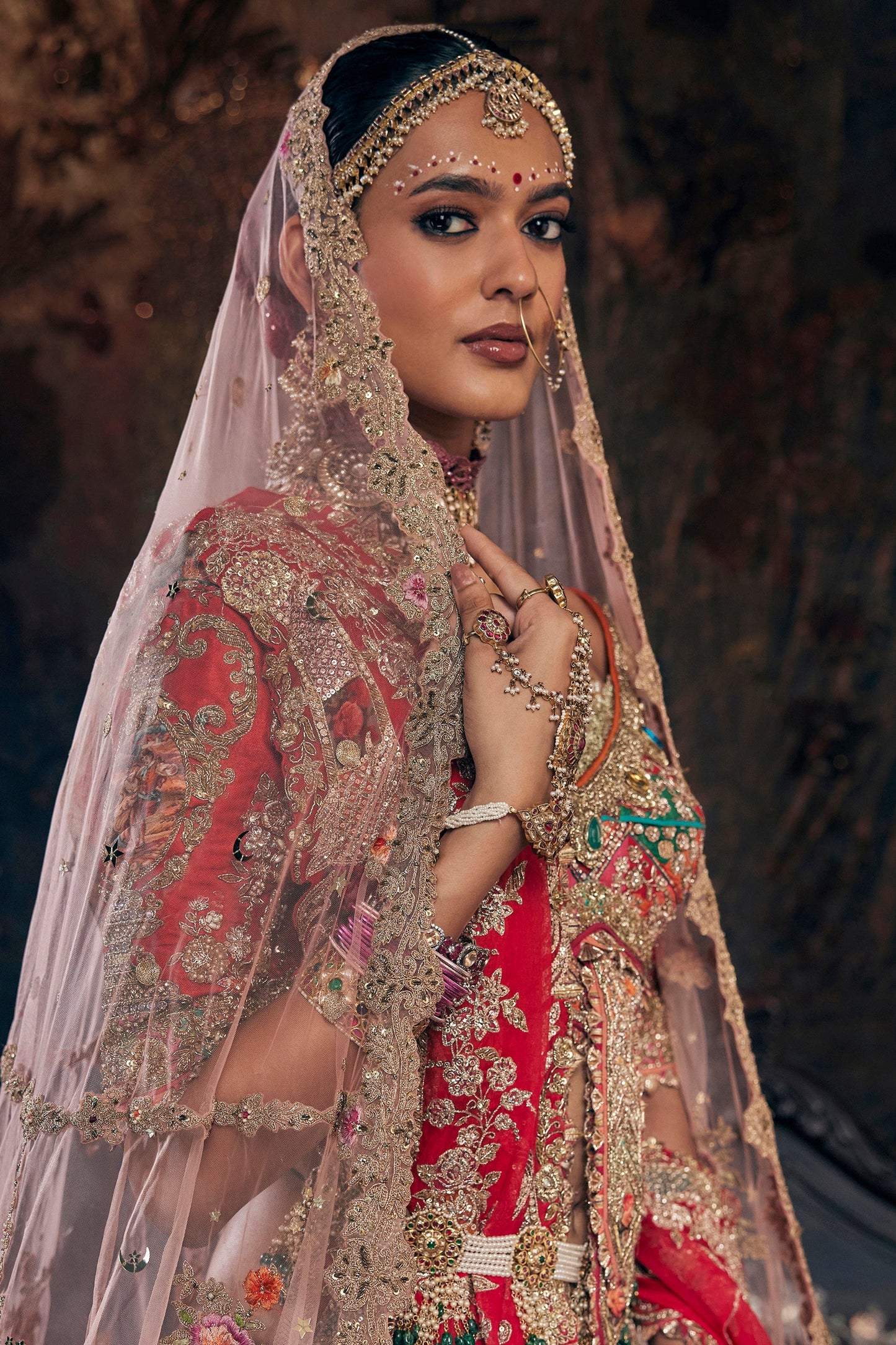 Earthy Scarlet Red Lehenga