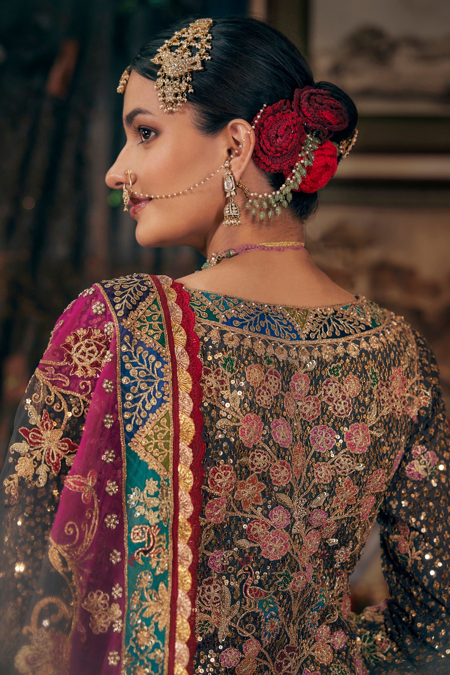 Charcoal Grey Kurti-Sharara Set