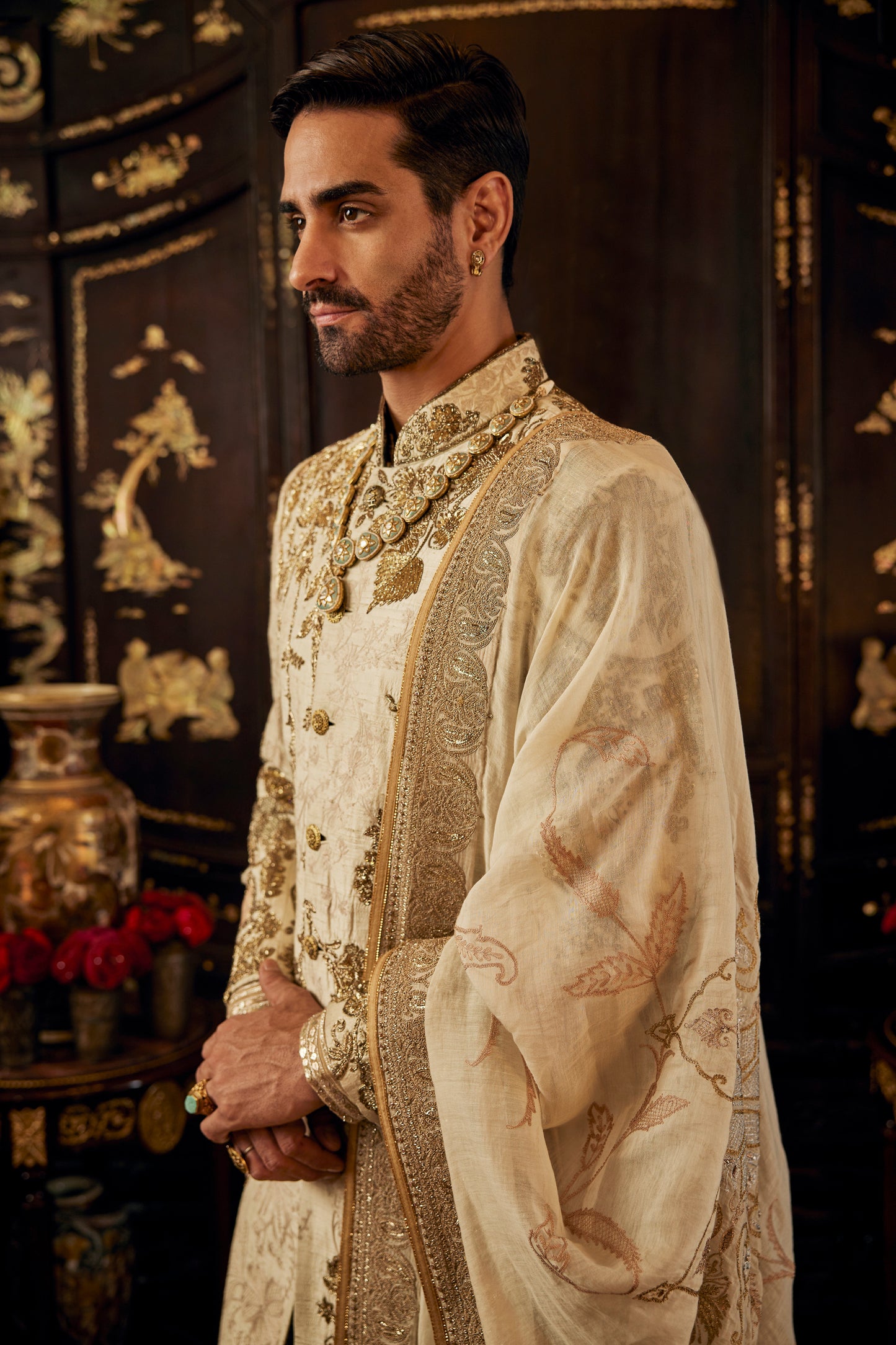 Ivory Tree Of Life Sherwani