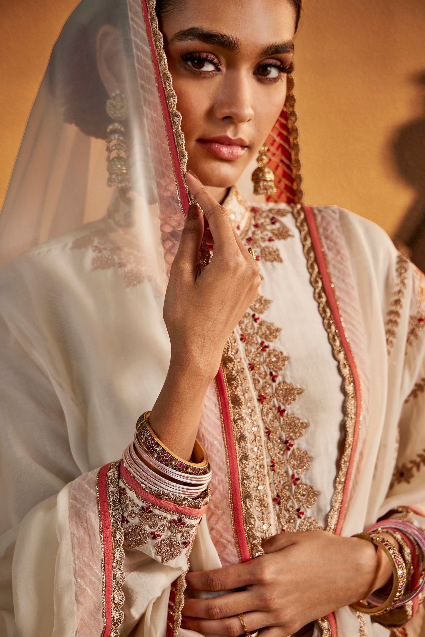 Ivory Floral Kurta Set