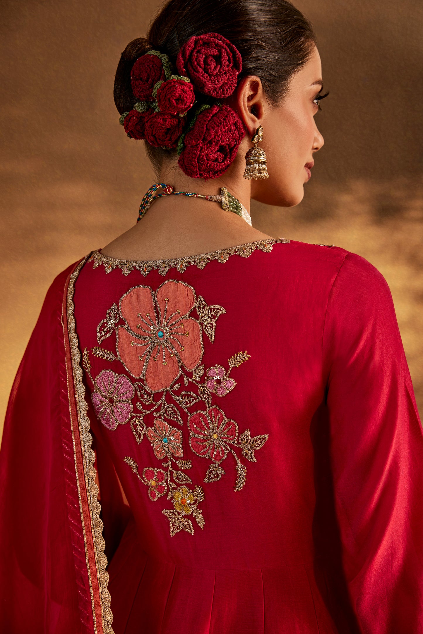 Rani Pink Bouquet Kalidar Set