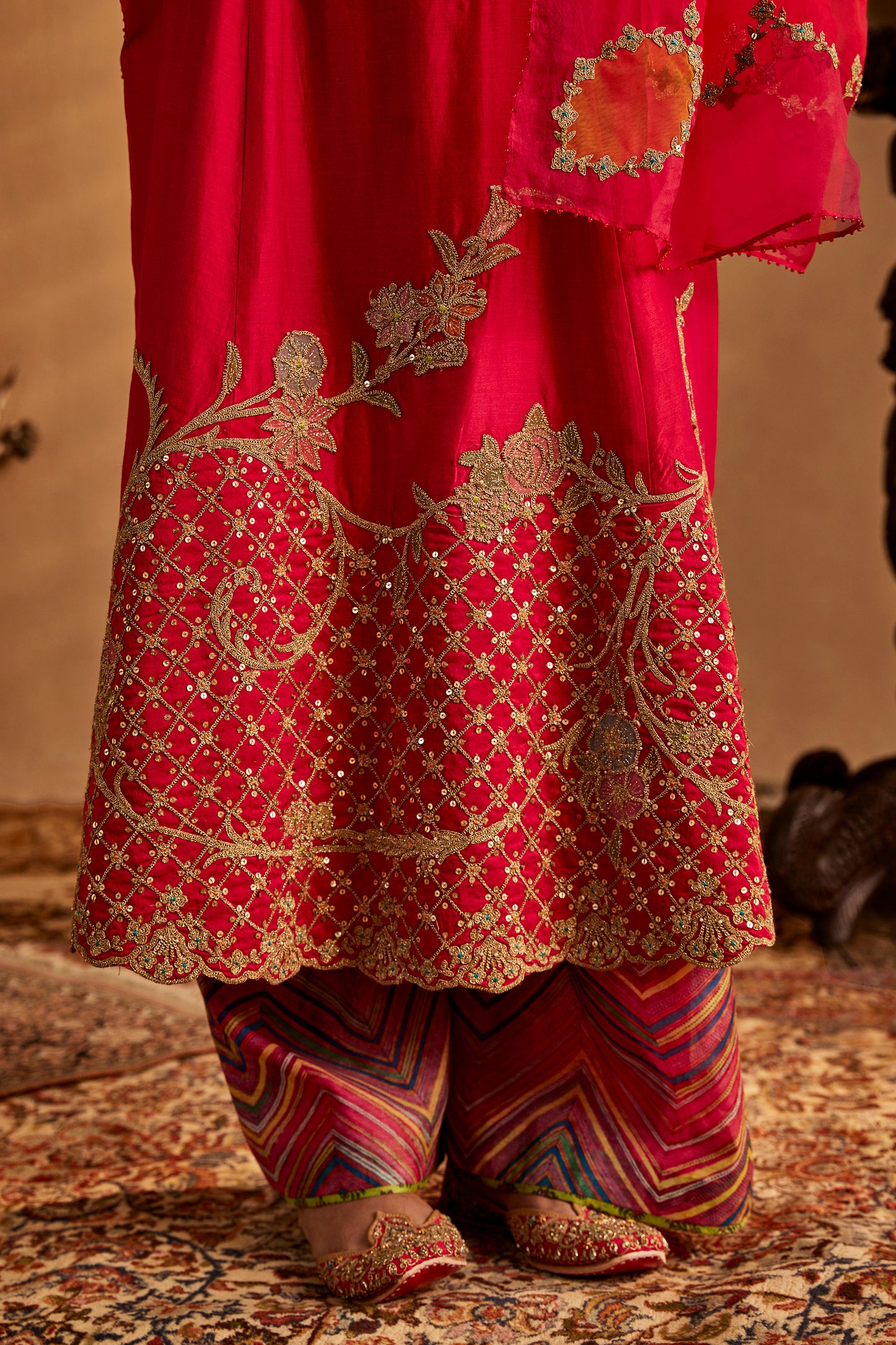 Rani Pink Kurta Set