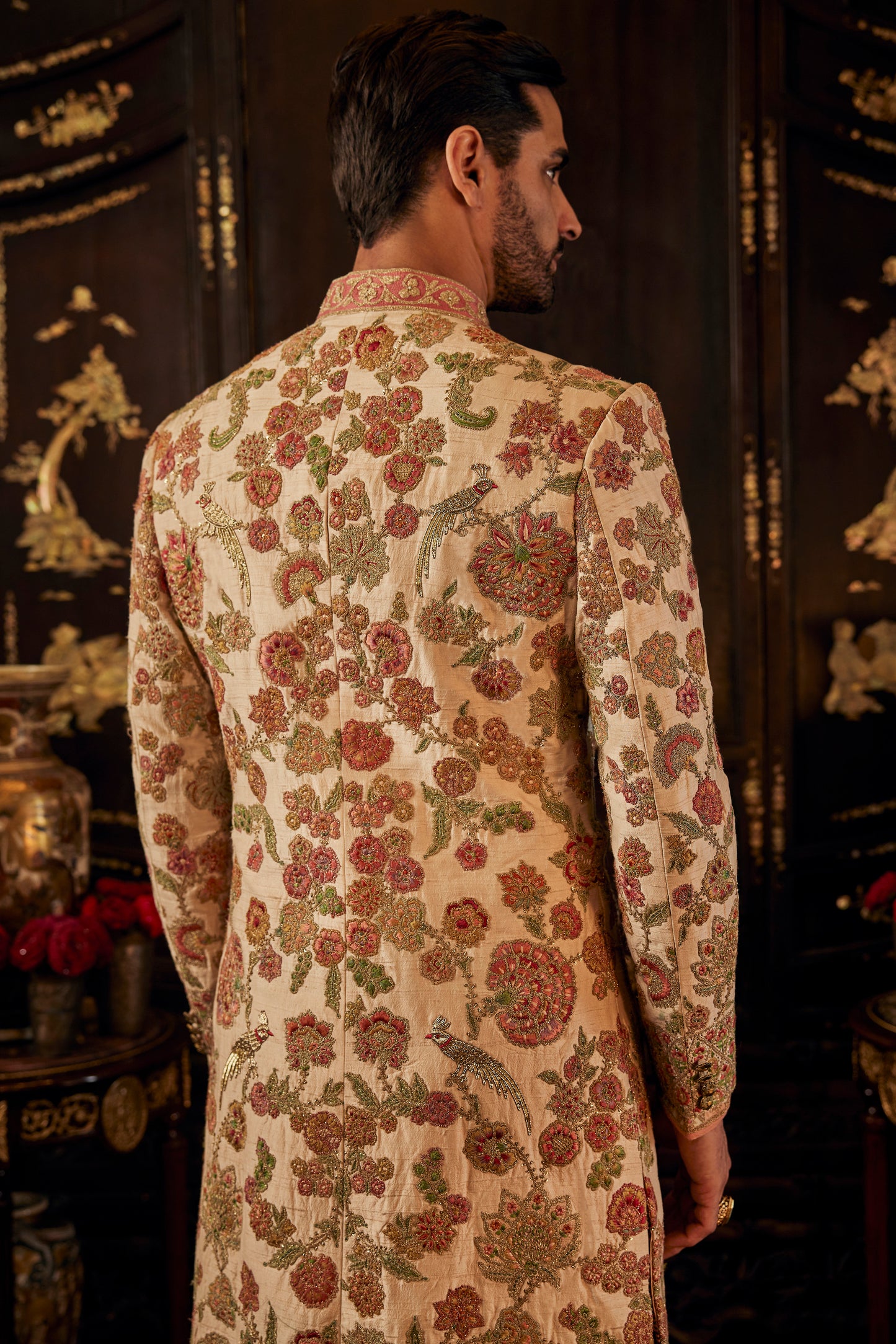 Pale Blush Effloroscent Sherwani