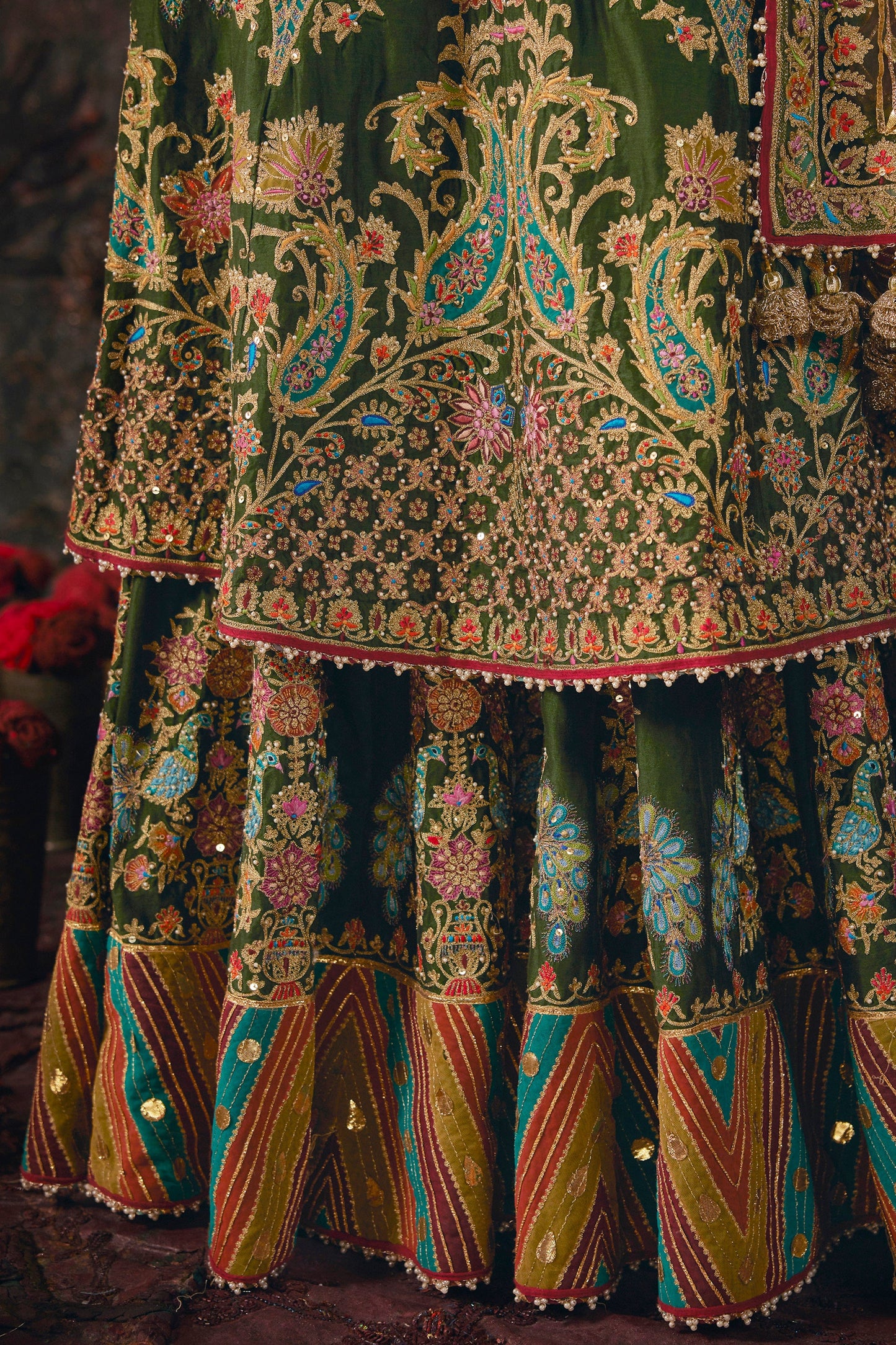 Forest Green Kurti-Sharara Set