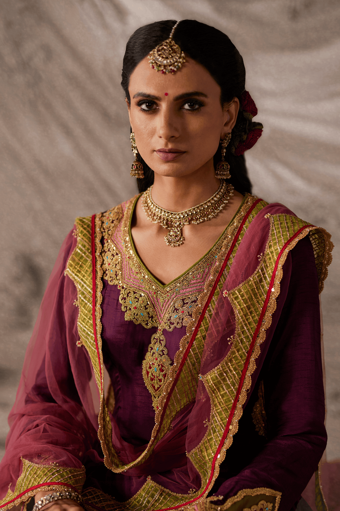 Purple Kurta Set